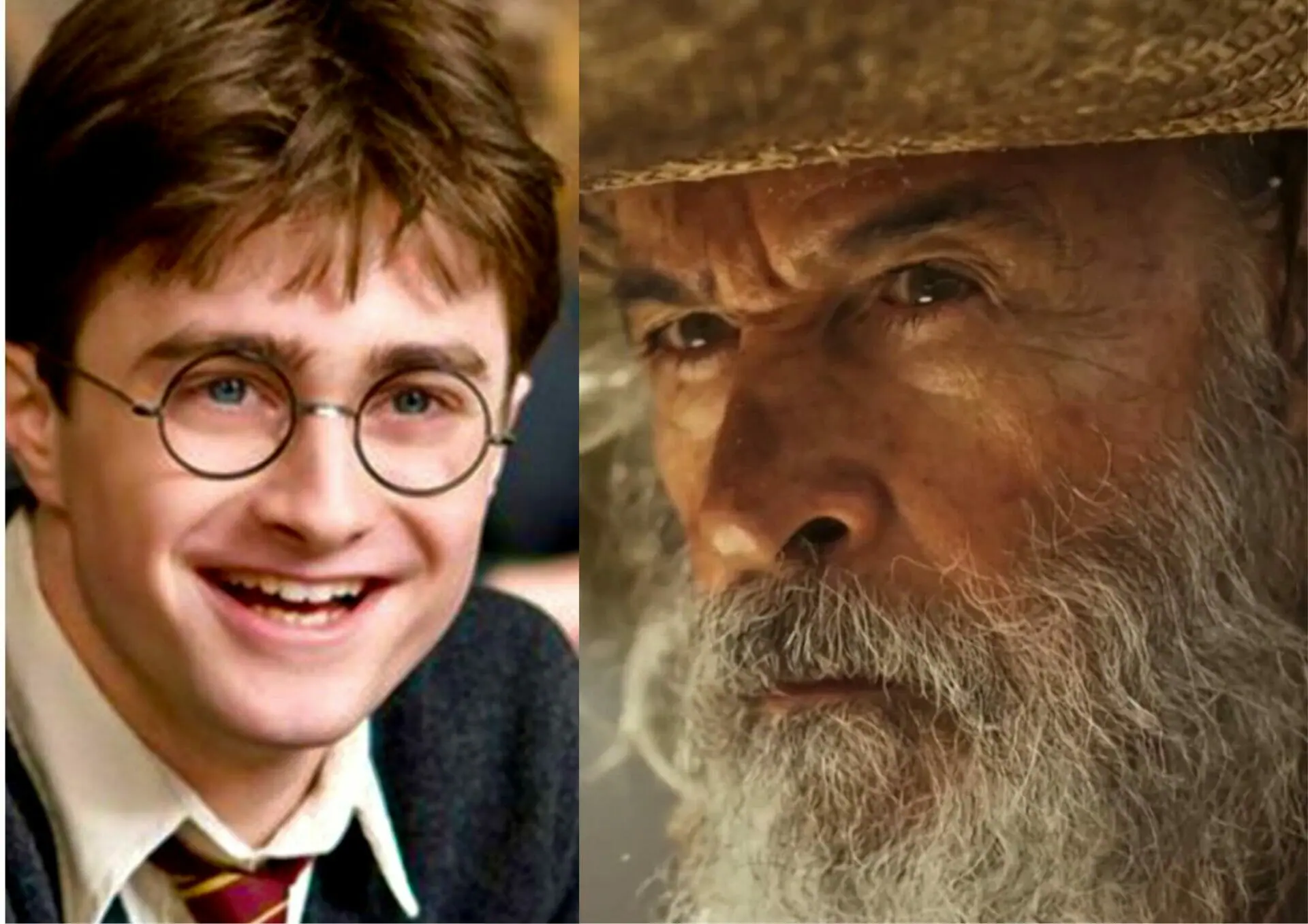Harry Potter (Daniel Radcliffe) e Velho do Rio (Osmar Prado)