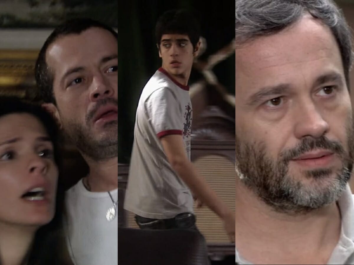Dedina (Helena Ranaldi), Damião (Malvino Salvador), Shiva (Miguel Rômulo) e Elias (Leonardo Medeiros) de A Favorita