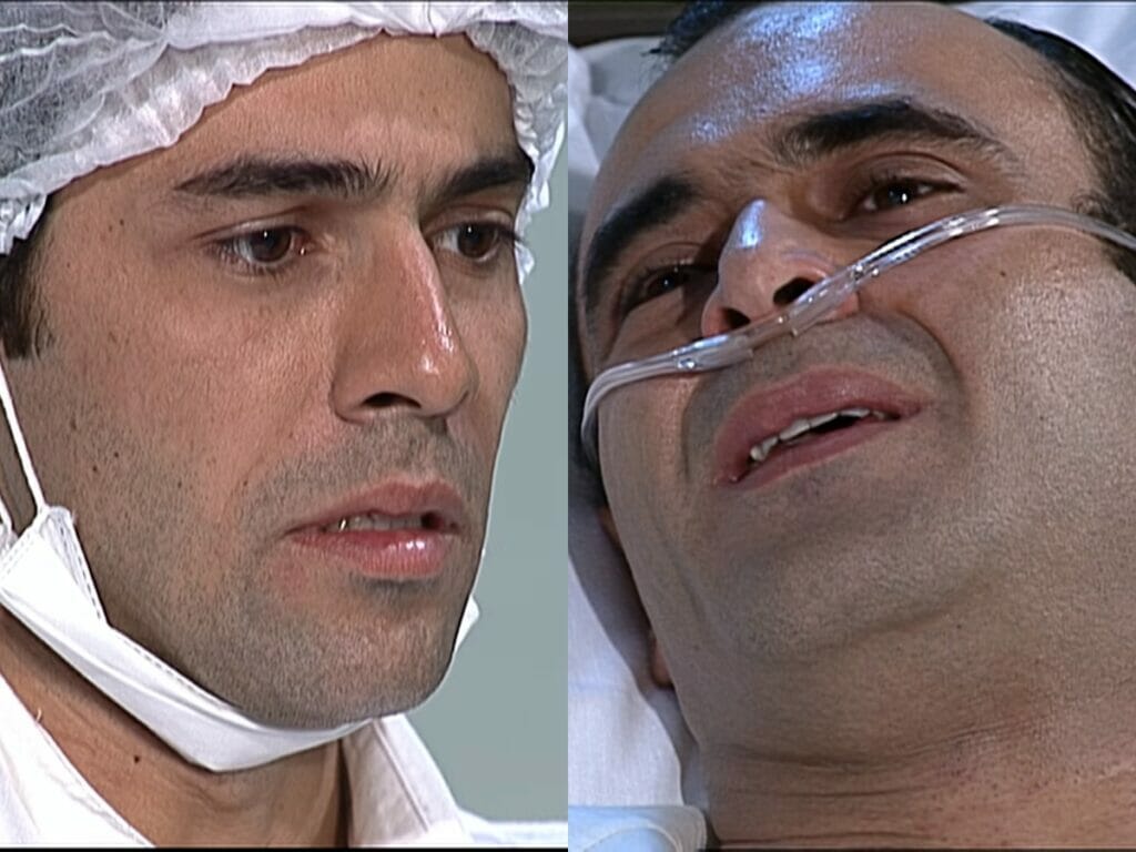 José Armando (Cláudio Lins) e Lúcio Malaver (Delano Avelar) de Esmeralda