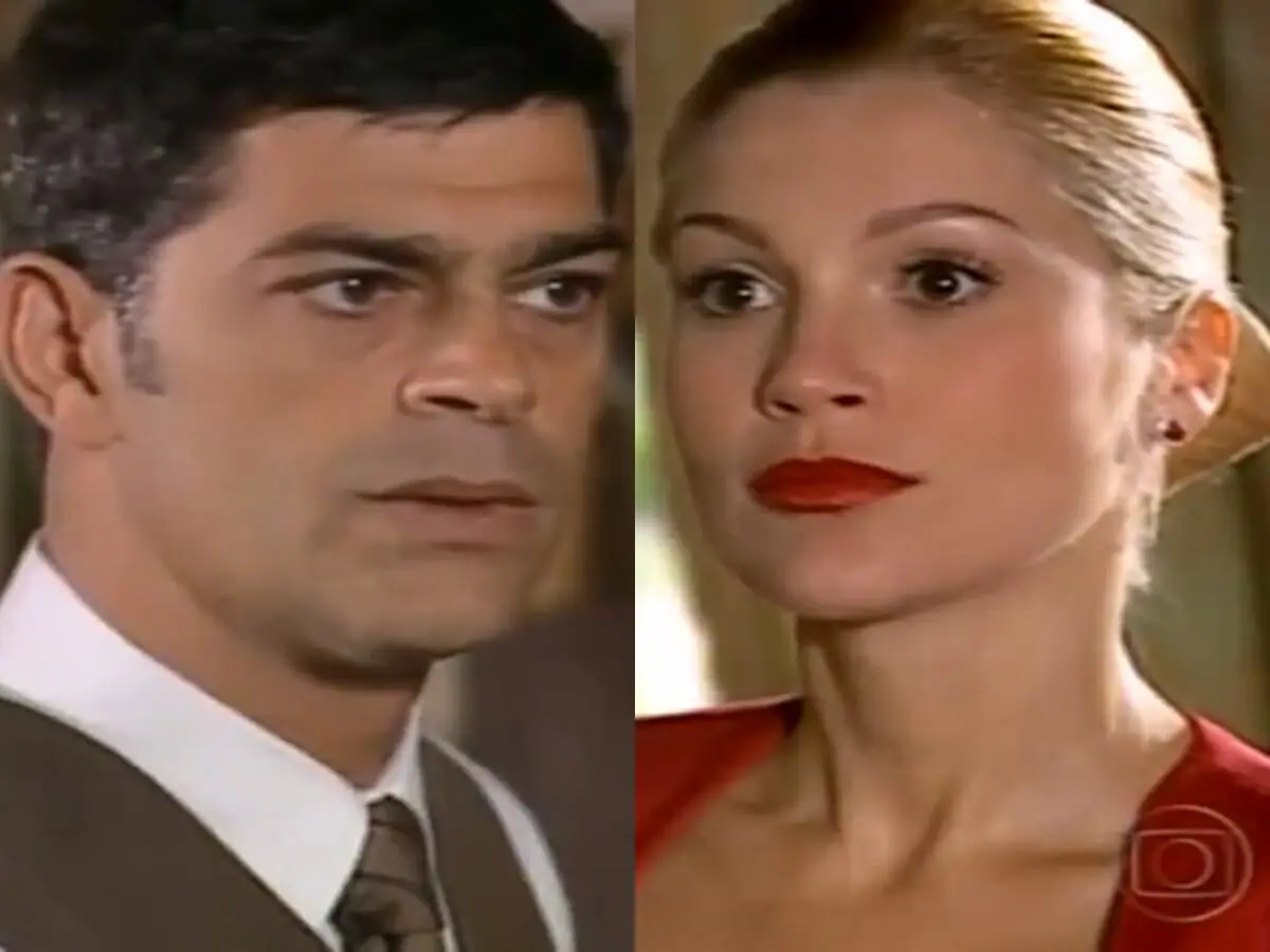 Rafael (Eduardo Moscovis) e Cristina (Flávia Alessandra) de Alma Gêmea
