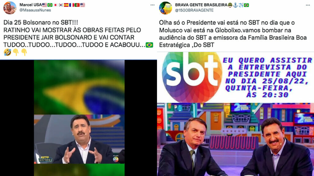 Bolsonaristas mentem sobre entrevista de Ratinho com Jair Bolsonaro