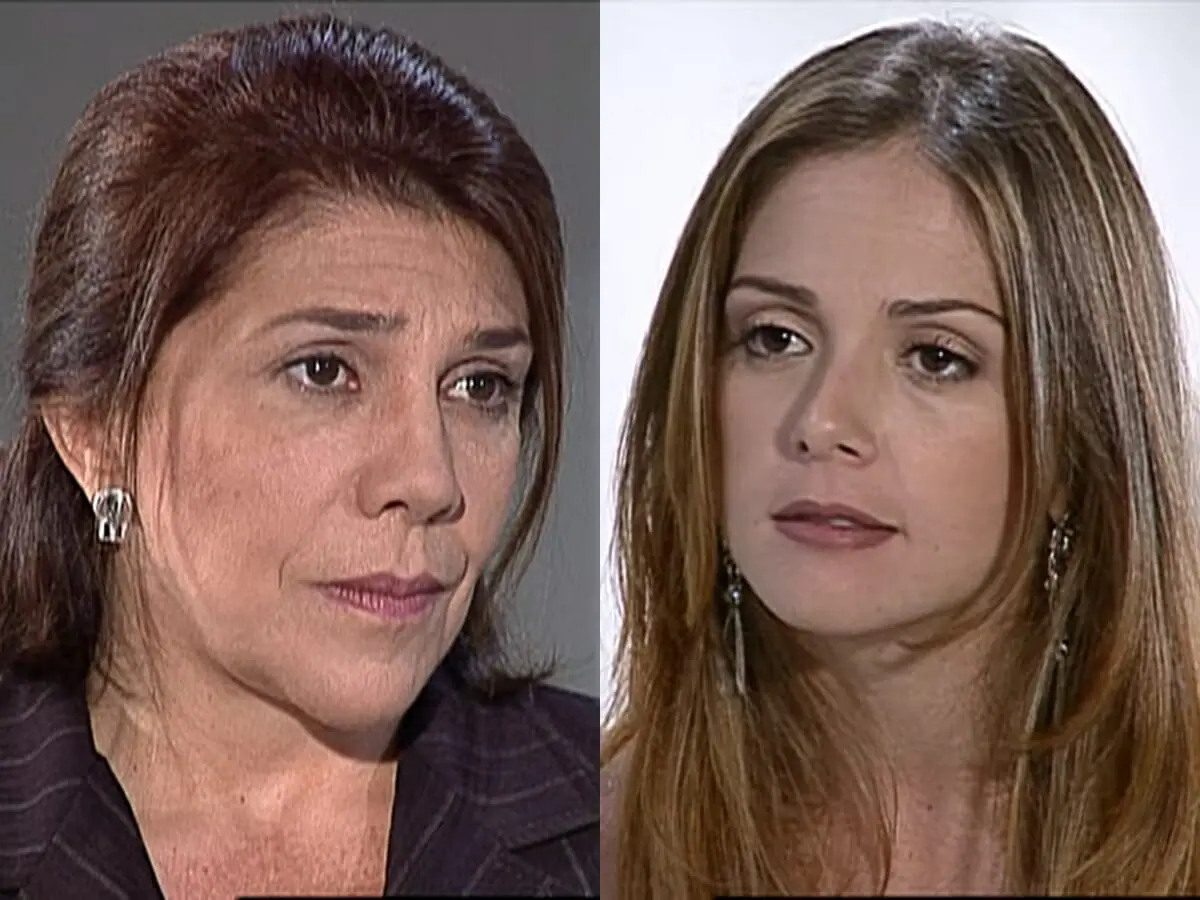 Fátima (Tânia Bondezan) e Patrícia (Fabiana Alvarez) de Esmeralda