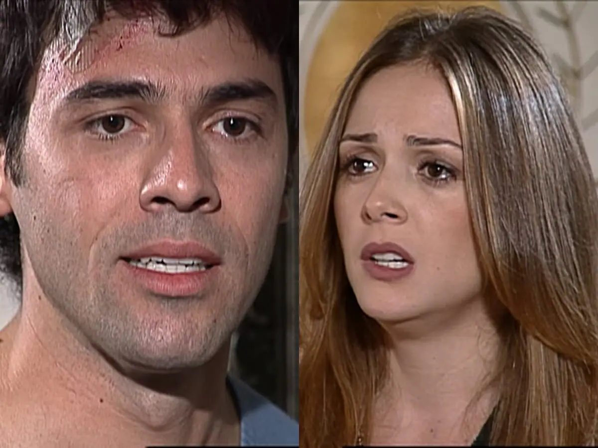 José Armando (Cláudio Lins) e Patrícia (Fabiana Alvarez) de Esmeralda