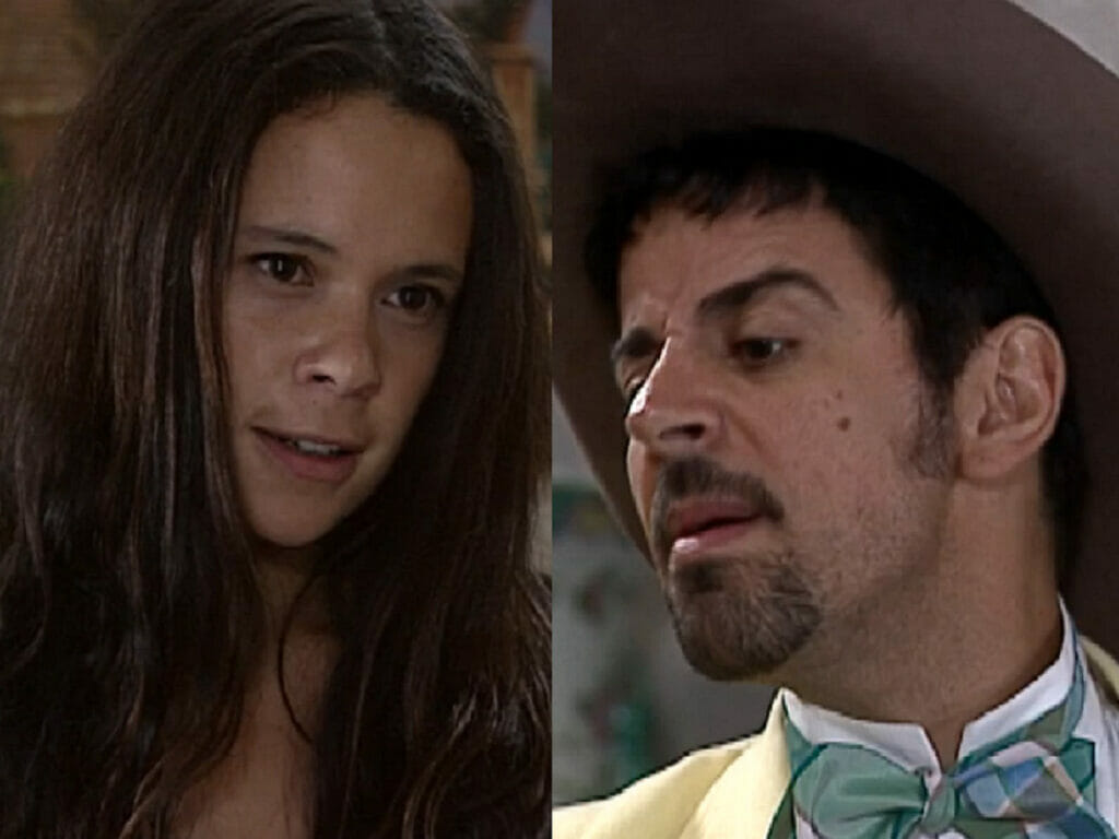 Januário (Taumaturgo Ferreira) e Lindinha (Vanessa Gerbelli)