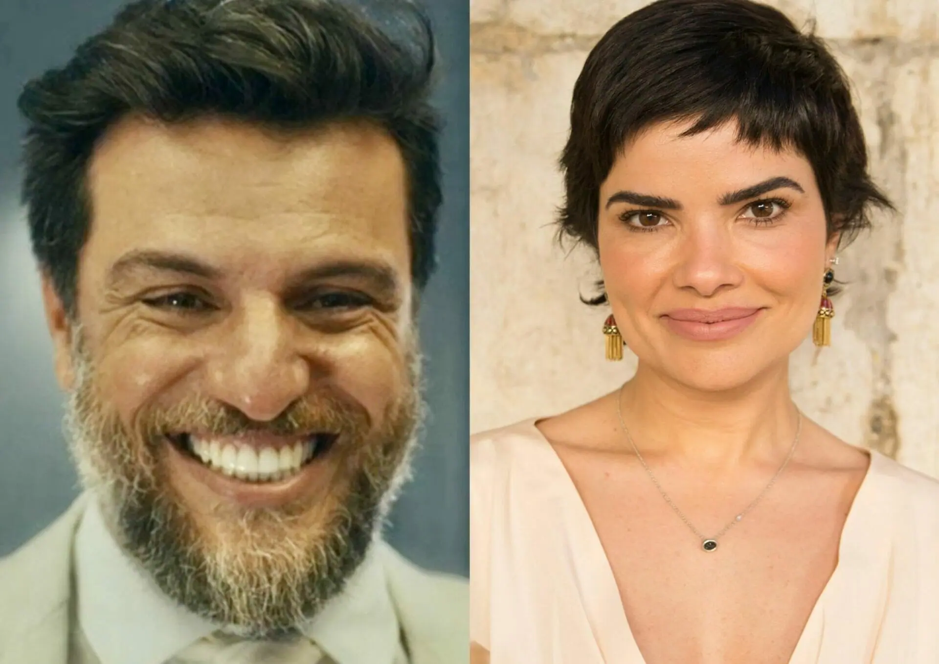 Moretti (Rodrigo Lombardi) e Leonor (Vanessa Giácomo) em Travessia