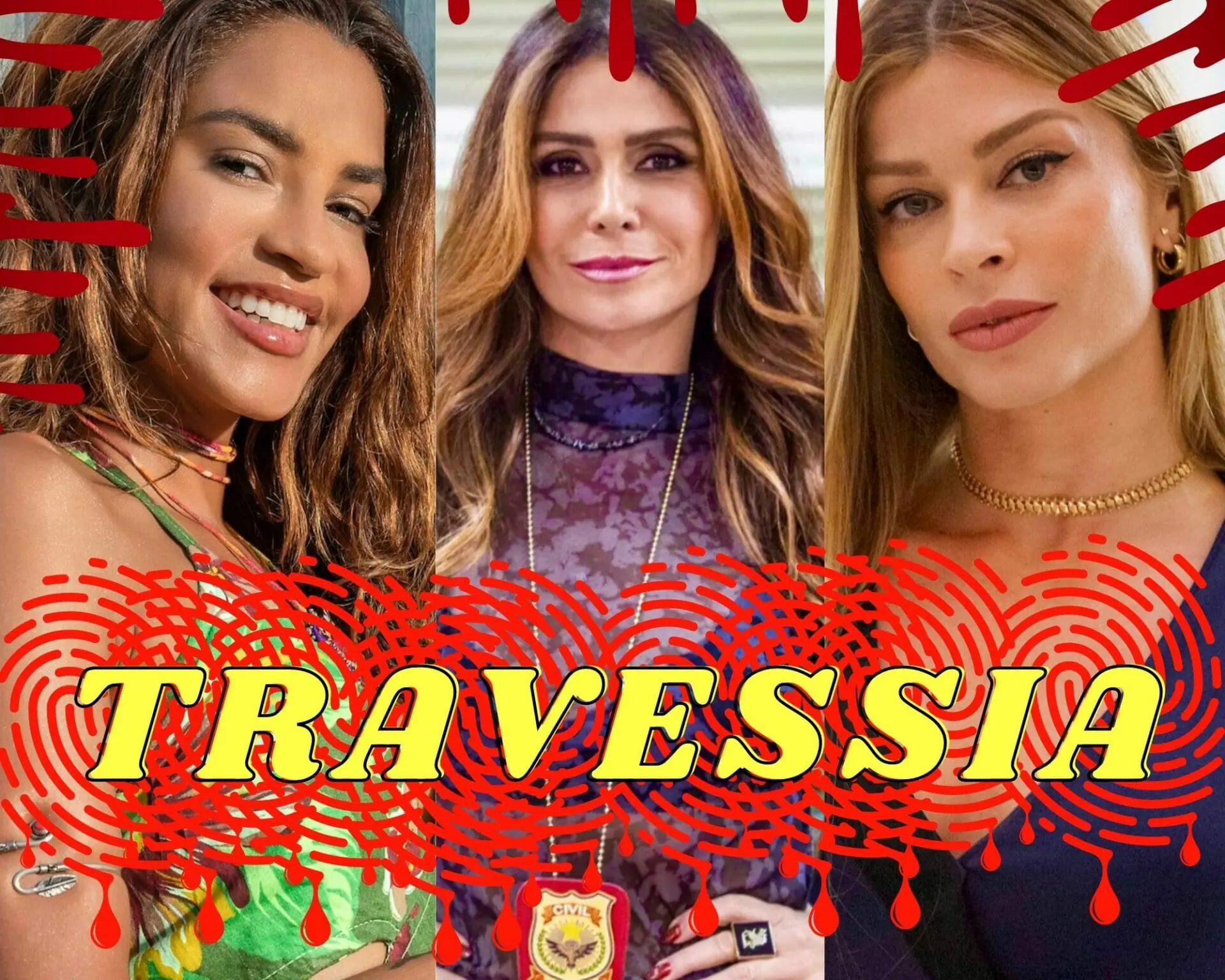Brisa (Lucy Alves), Helô (Giovanna Antonelli) e Débora (Grazi Massafera) em Travessia