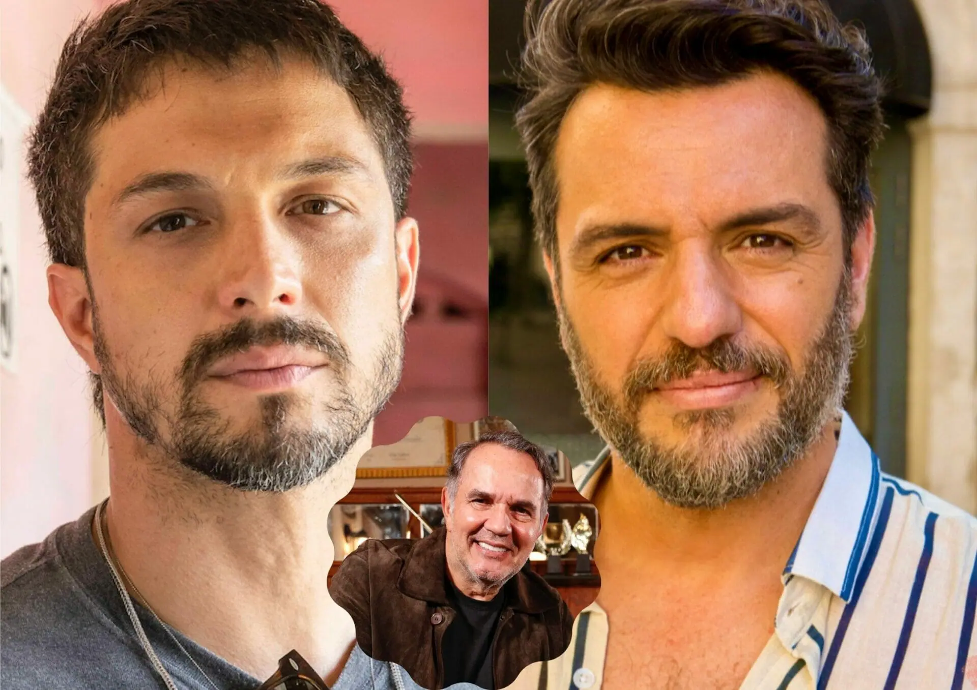 Oto (Romulo Estrela), Moretti (Rodrigo Lombardi) e Guerra (Humberto Martins) em Travessia