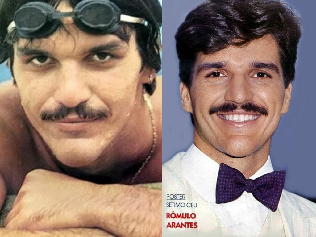 O ator e nadador Rômulo Arantes