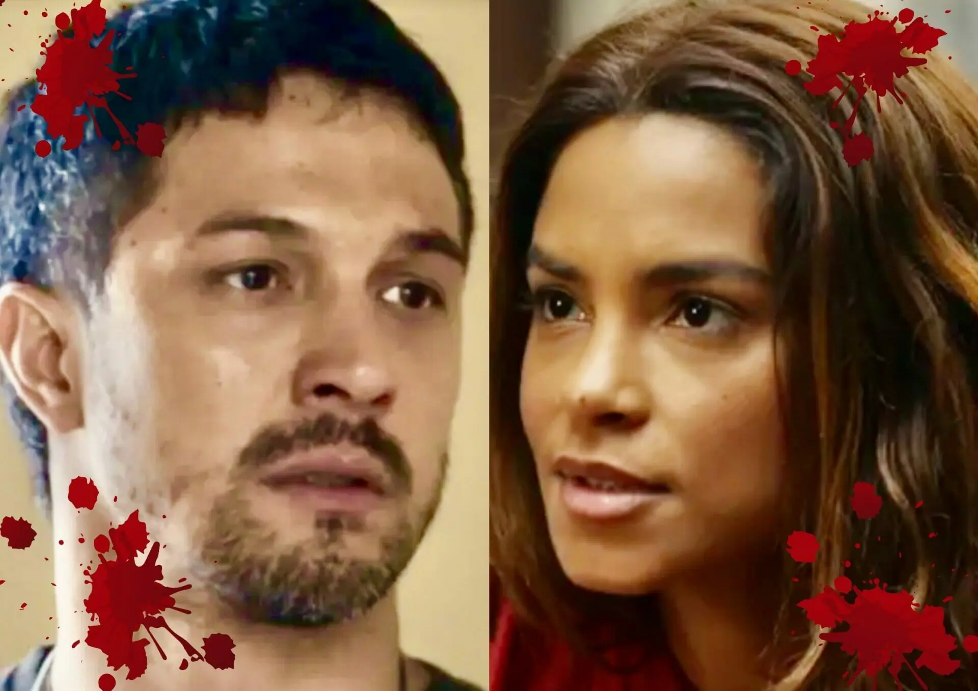 Oto (Romulo Estrela) e Brisa (Lucy Alves) em Travessia