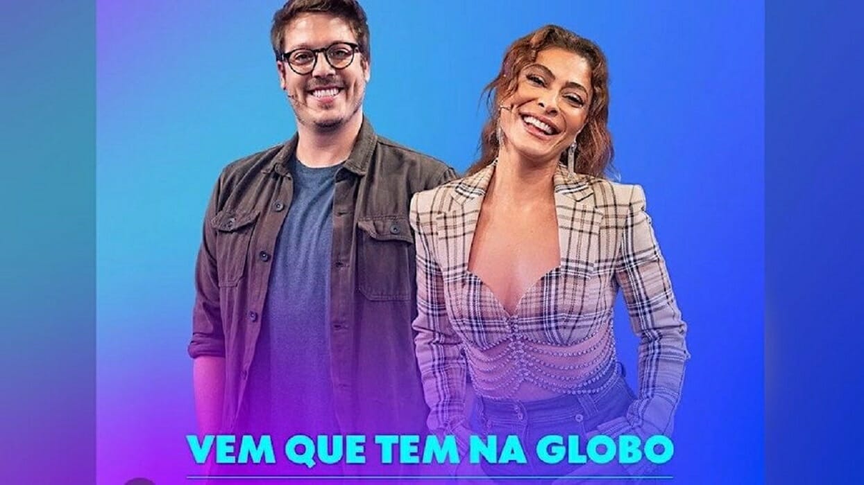 Fábio Porchat e Juliana Paes são os apresentadores do Vem Que Tem na Globo