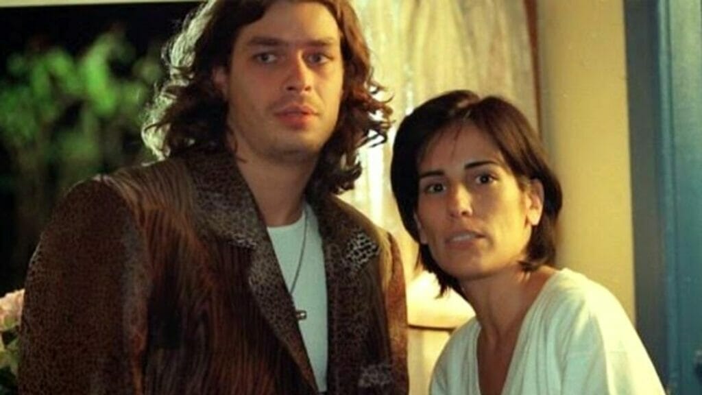 Marcos Mezenga (Fábio Assunção) e Rafaela (Glória Pires) em O Rei do Gado