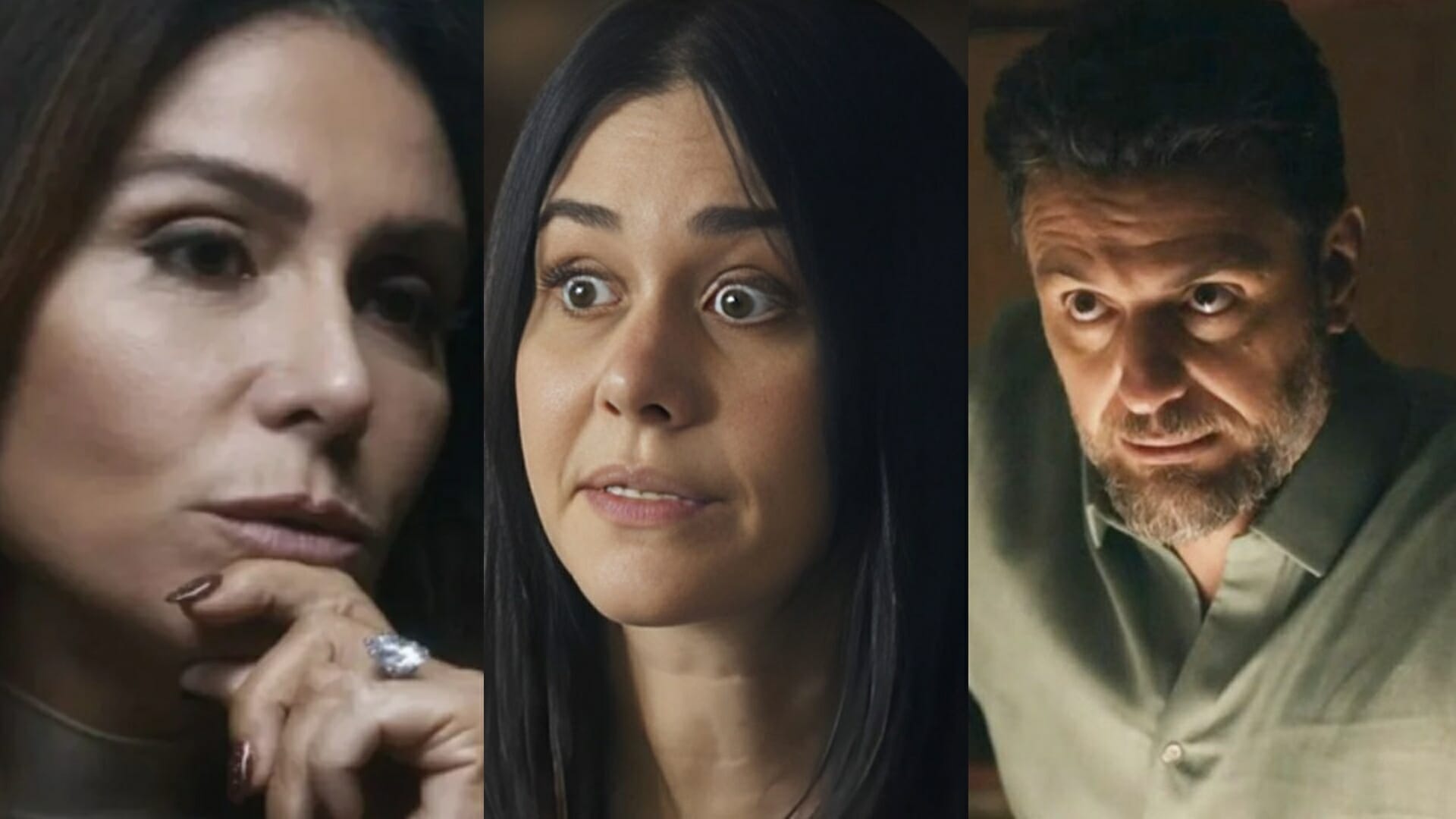 Helô (Giovanna Antonelli), Guida (Alessandra Negrini) e Moretti (Rodrigo Lombardi) de Travessia
