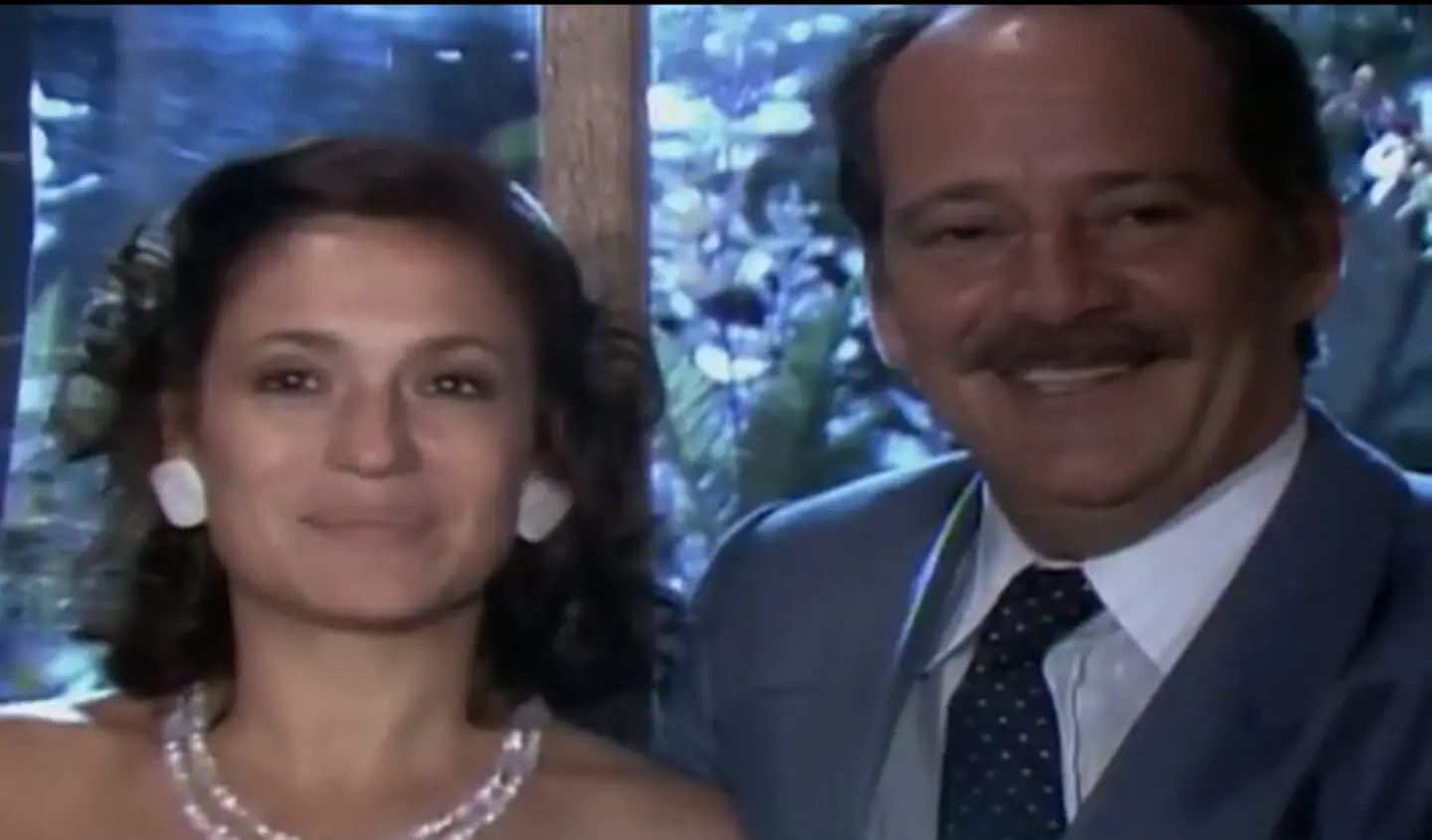 Marta (Susana Vieira) e Álvaro (Cláudio Marzo) na novela Bambolê