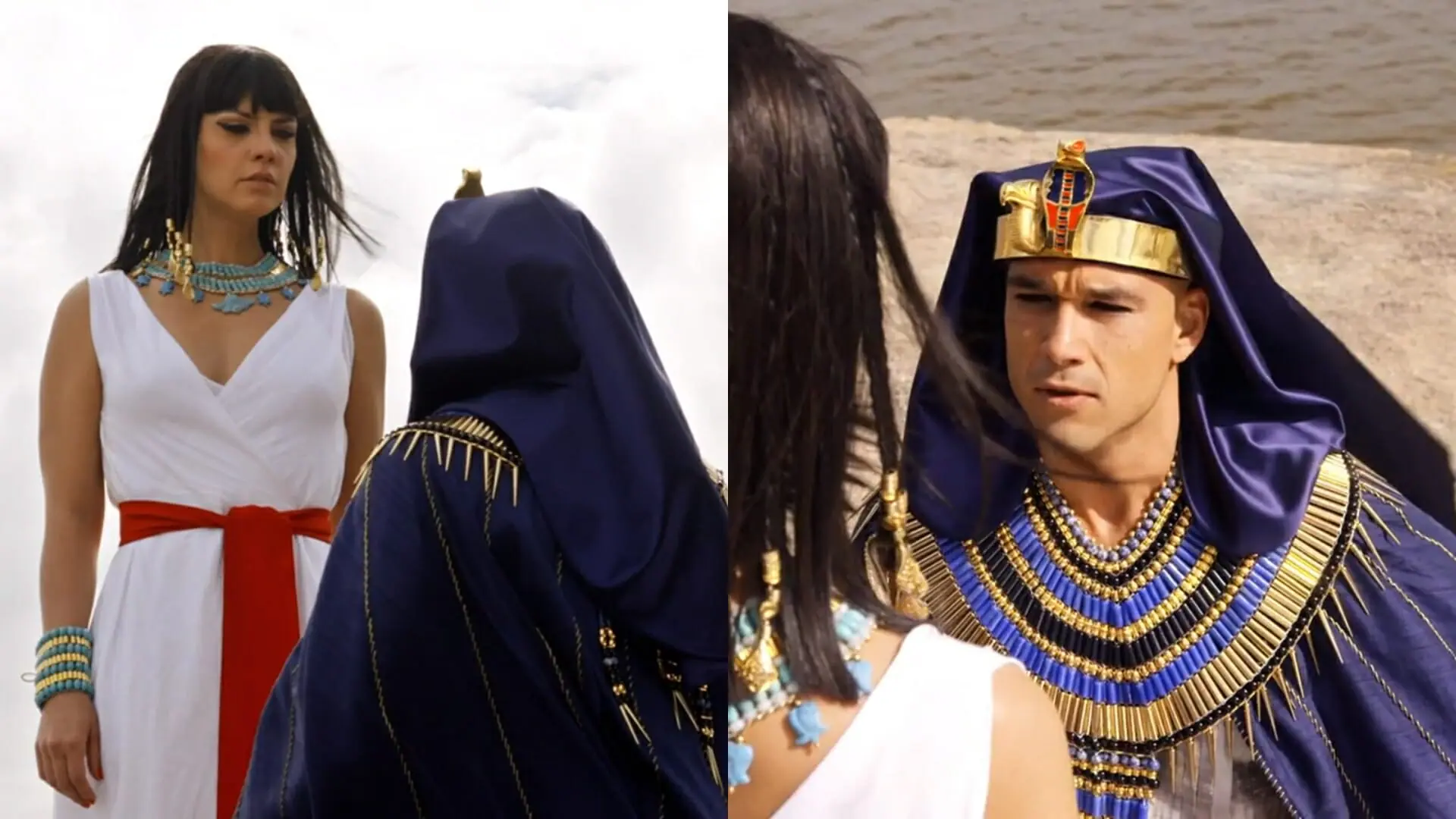 Nefertari (Camila Rodrigues) e Ramsés (Sergio Marone) de Os Dez Mandamentos