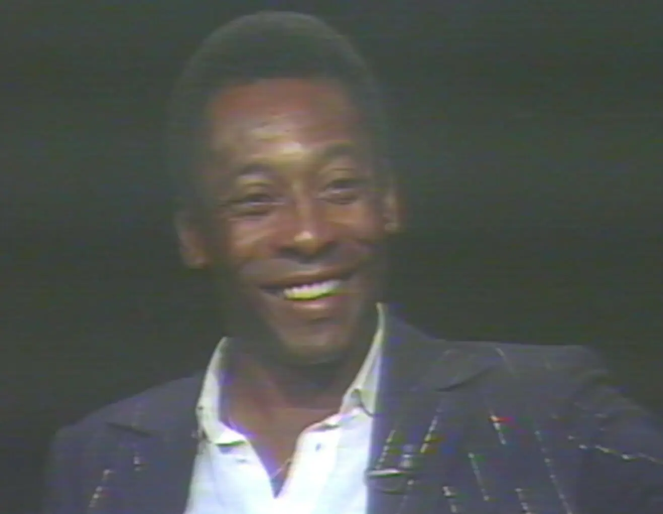 Pelé no Canal Livre, da Band, em 1982