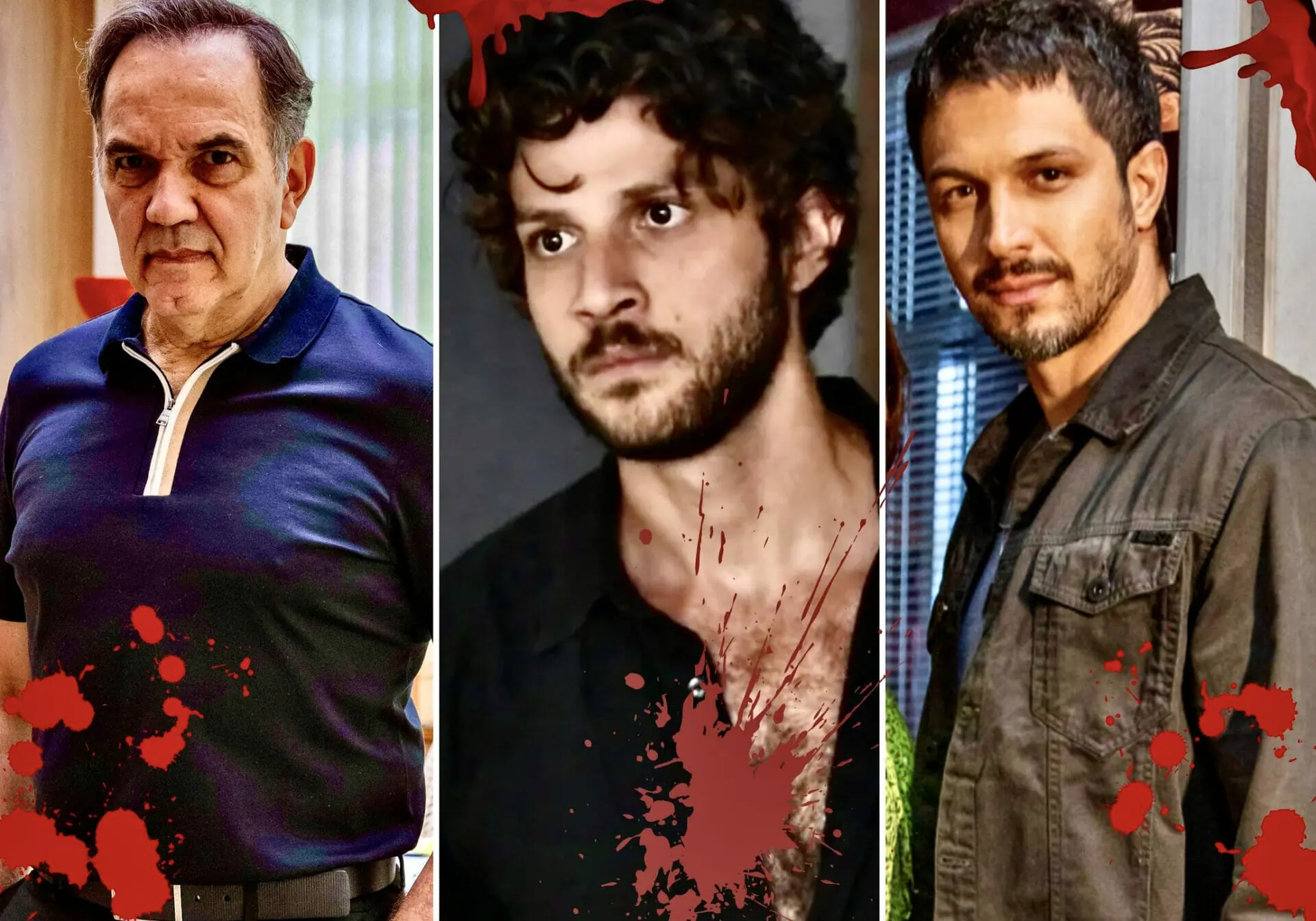 Guerra (Humberto Martins), Ari (Chay Suede) e Oto (Romulo Estrela) em Travessia