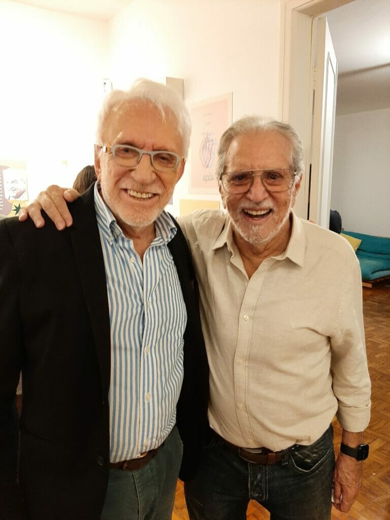 Moacyr Franco e Carlos Alberto de Nóbrega se reencontram na Casa de Cultura Manoel de Nóbrega