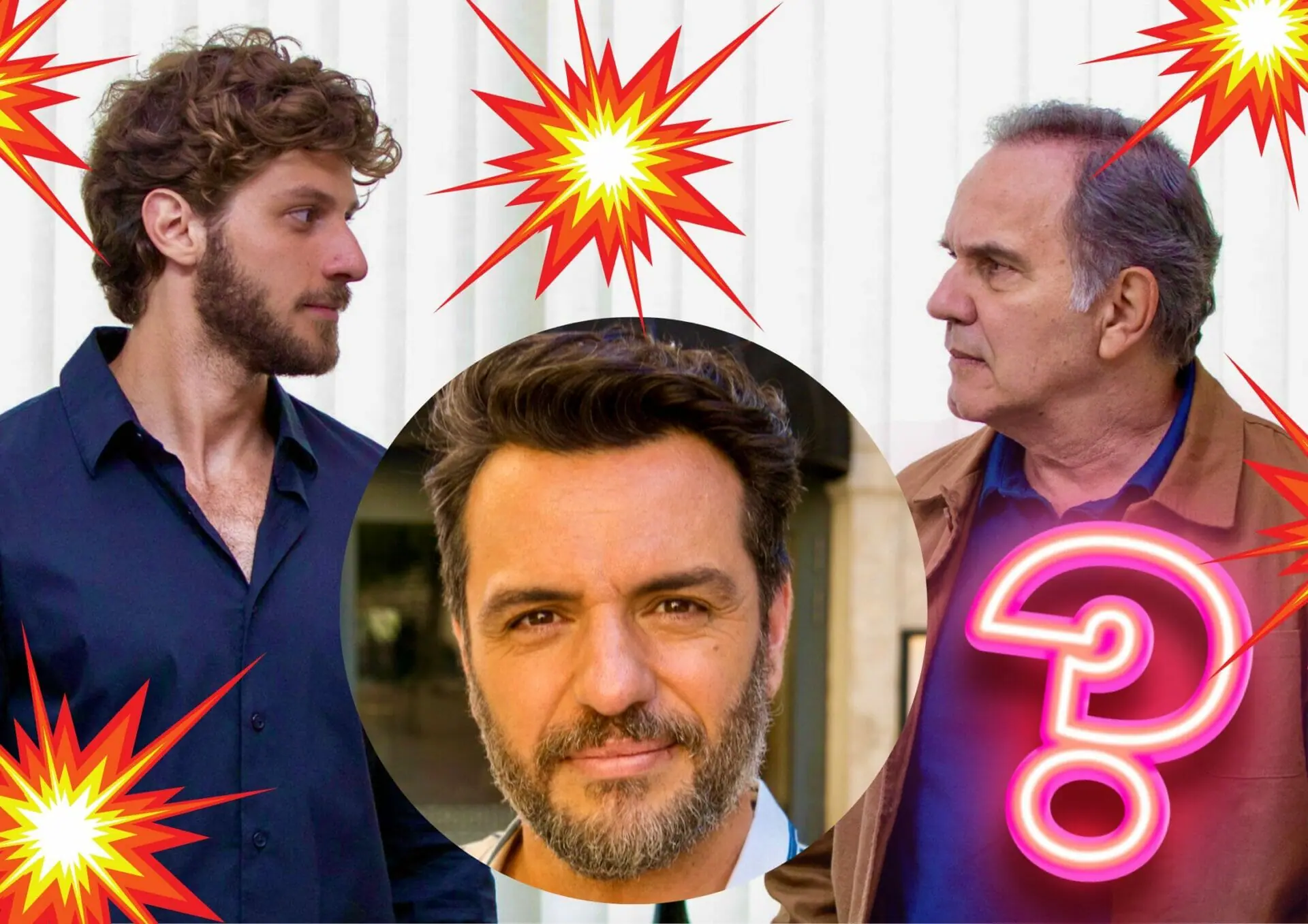 Ari (Chay Suede), Guerra (Humberto Martins) e Moretti (Rodrigo Lombardi) em Travessia