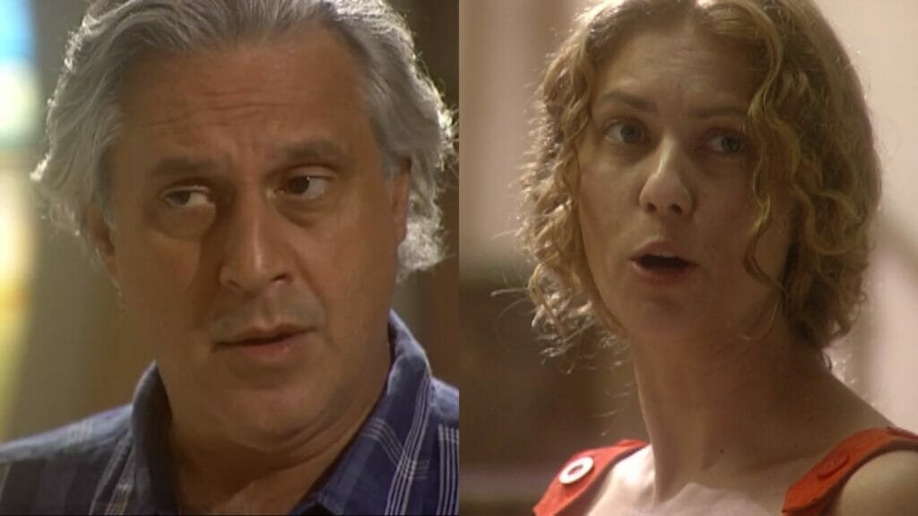 Bruno (Antonio Fagundes) e Luana (Patrícia Pillar) de O Rei do Gado