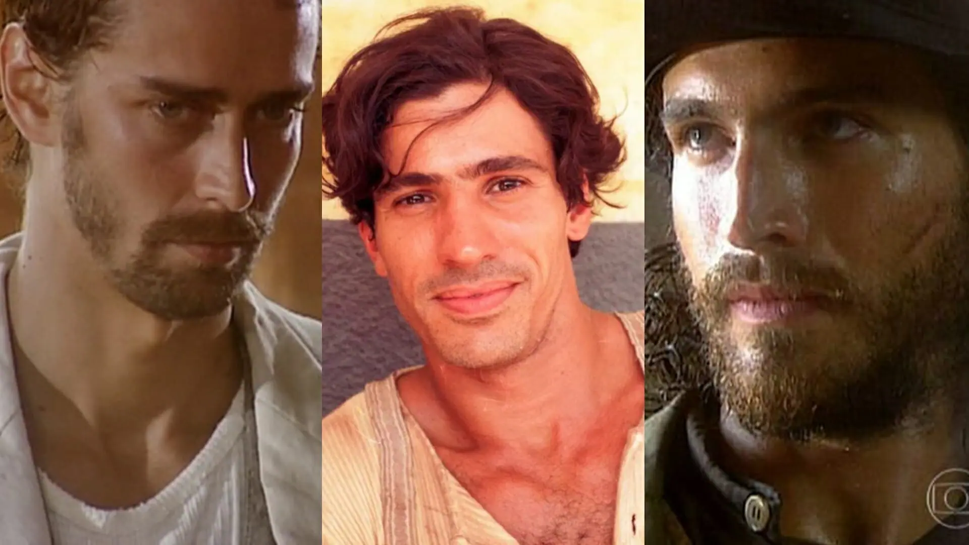 Bruno (Marcello Antony), Enrico (Leonardo Brício) e Geremias (Caco Ciocler) de O Rei do Gado
