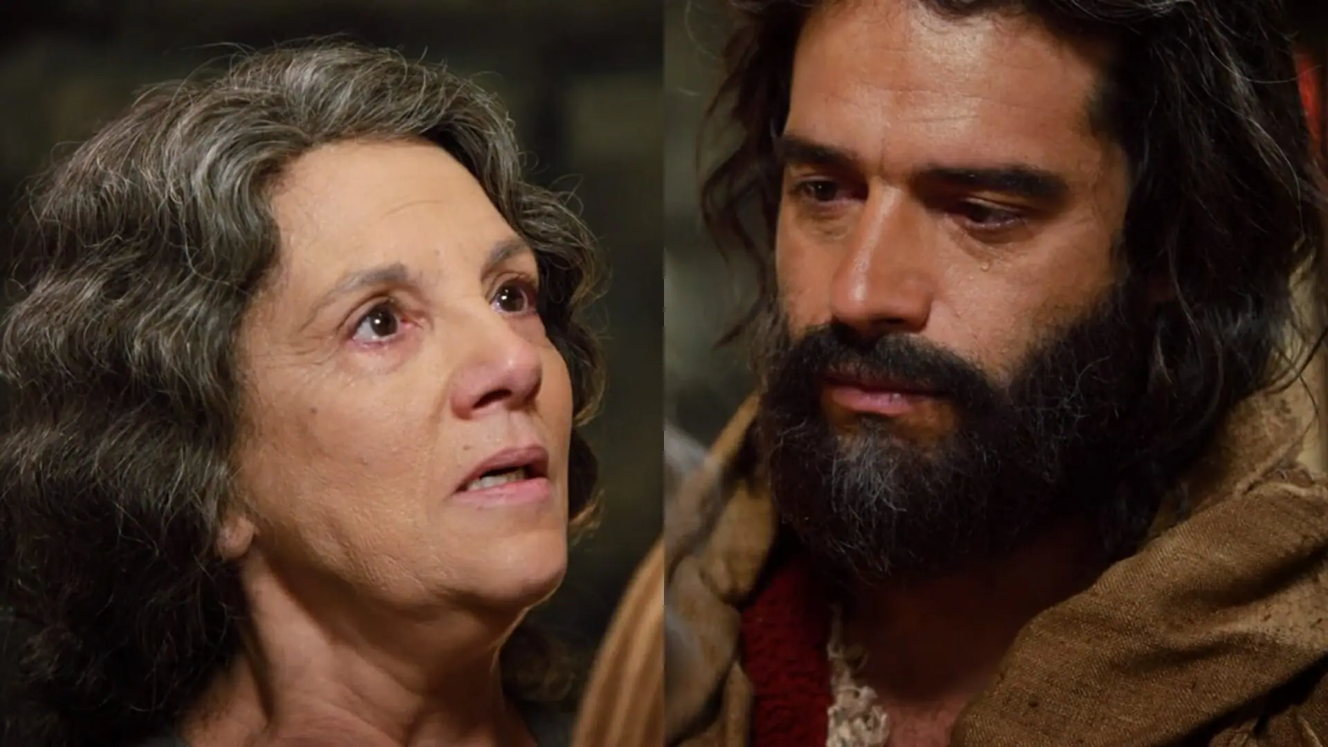 Joquebede (Denise Del Vecchio) e Moisés (Guilherme Winter) de Os Dez Mandamentos