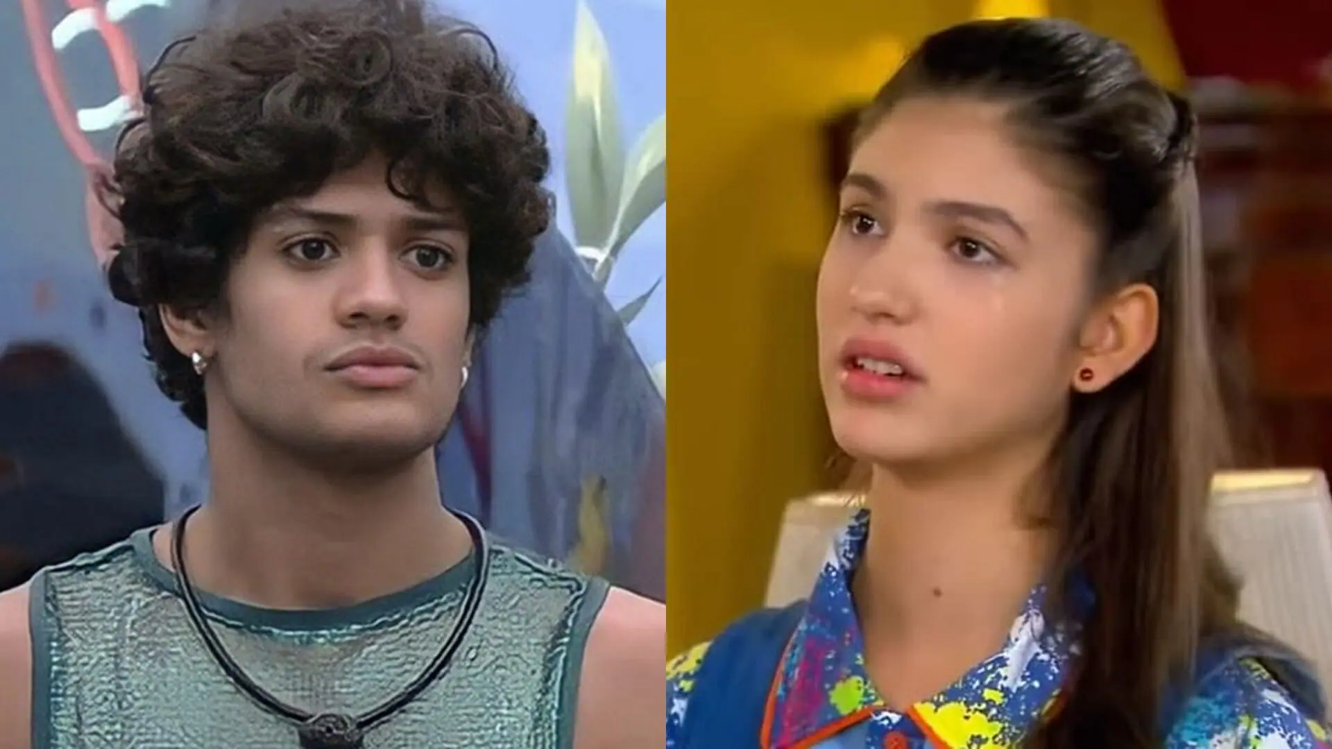 Gabriel Santana (Mosca) e Giovanna Grigio (Mili) (Reprodução: Globo/SBT)