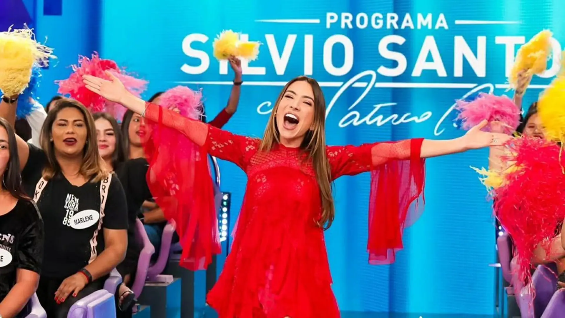 Patrícia Abravanel apresenta o Programa Silvio Santos (Foto: Gabriel Cardoso)