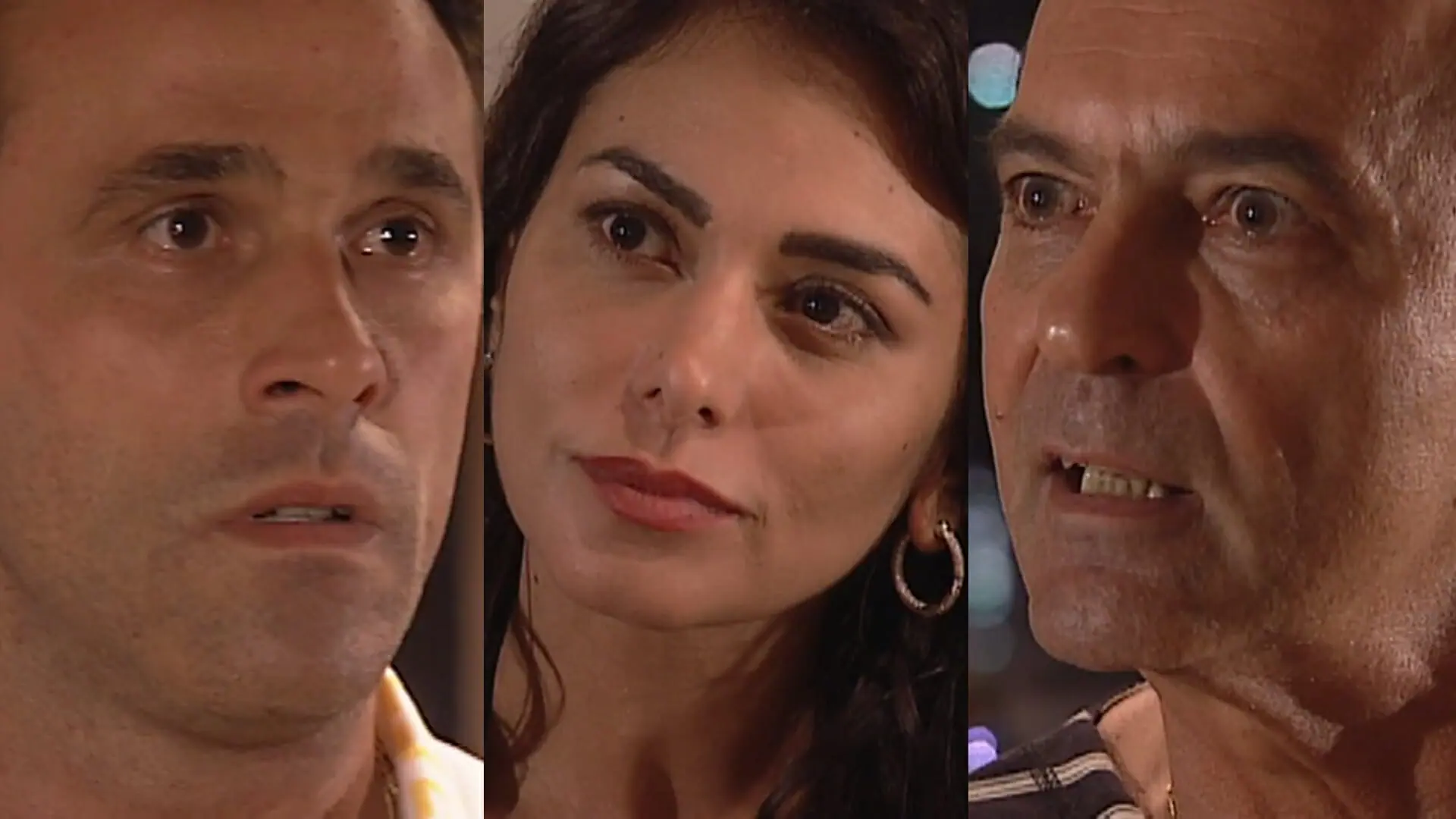 Ralf (Oscar Magrini), Suzane (Leila Lopes) e Orestes (Luiz Parreiras) de O Rei do Gado