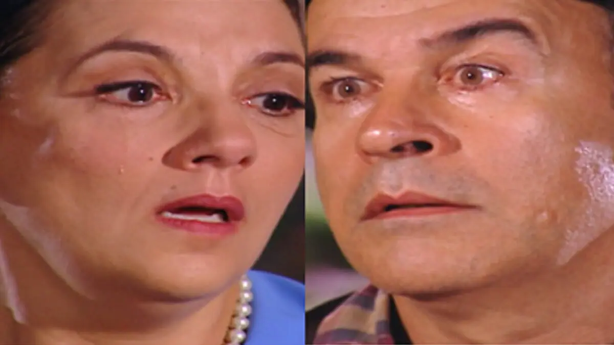 Mocinha (Denise Del Vecchio) e Margarido (Osmar Prado) em Chocolate com Pimenta