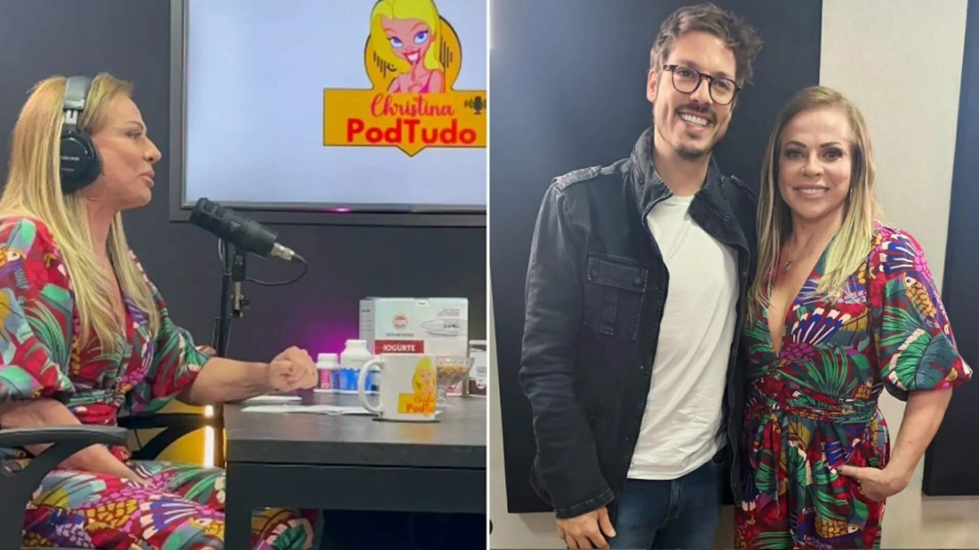 Christina Rocha estreia podcast com a presença de Fábio Porchat (Reprodução: Instagram)