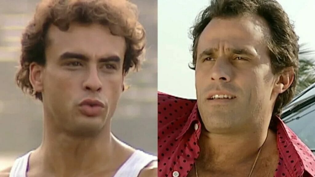 Geraldinho (Marcelo Galdino) e Ralf (Oscar Magrini) em O Rei do Gado