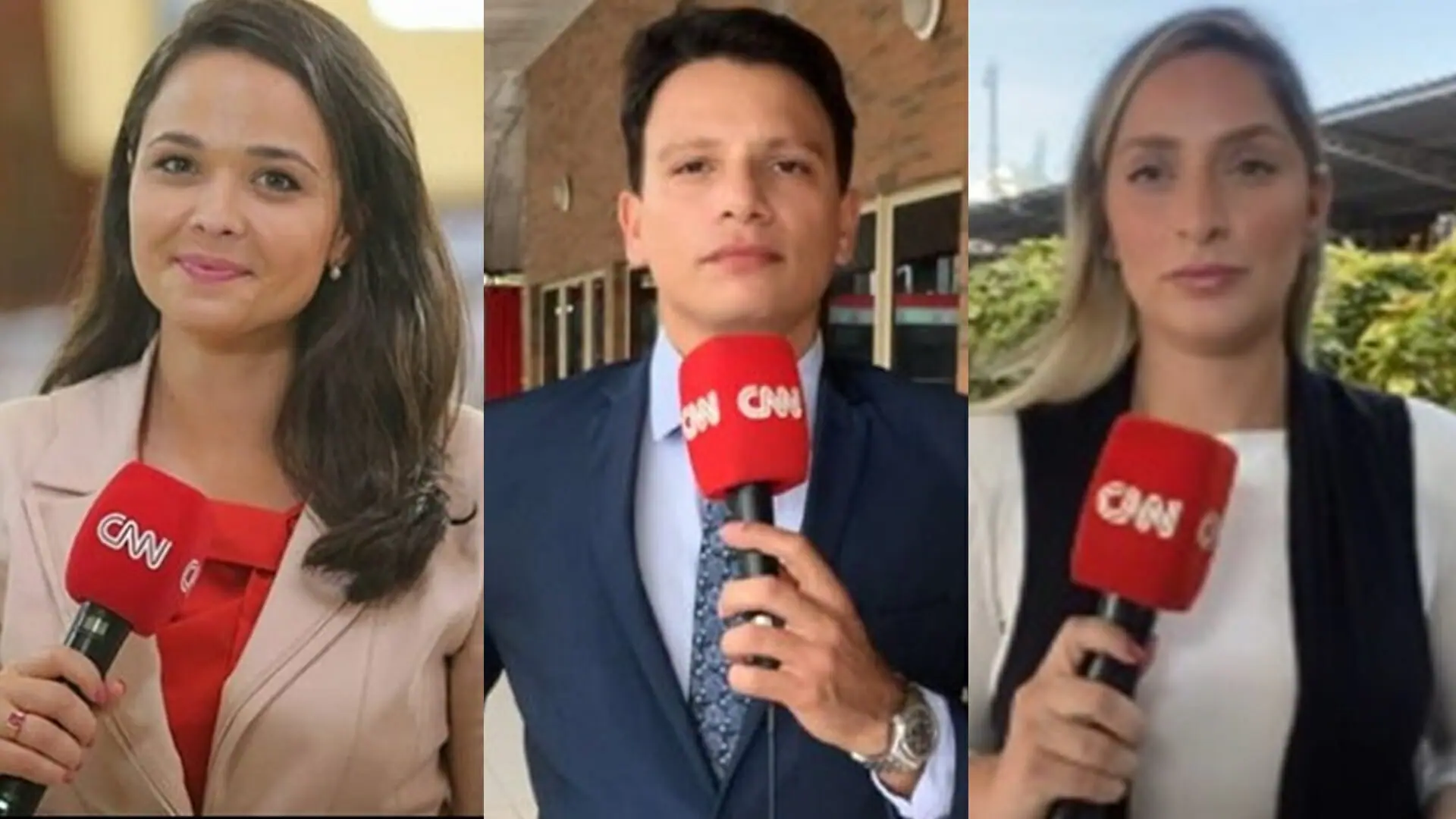Repórteres Iara Maggioni, Diego Barros e Camila Queiroz (Reprodução: CNN Brasil)