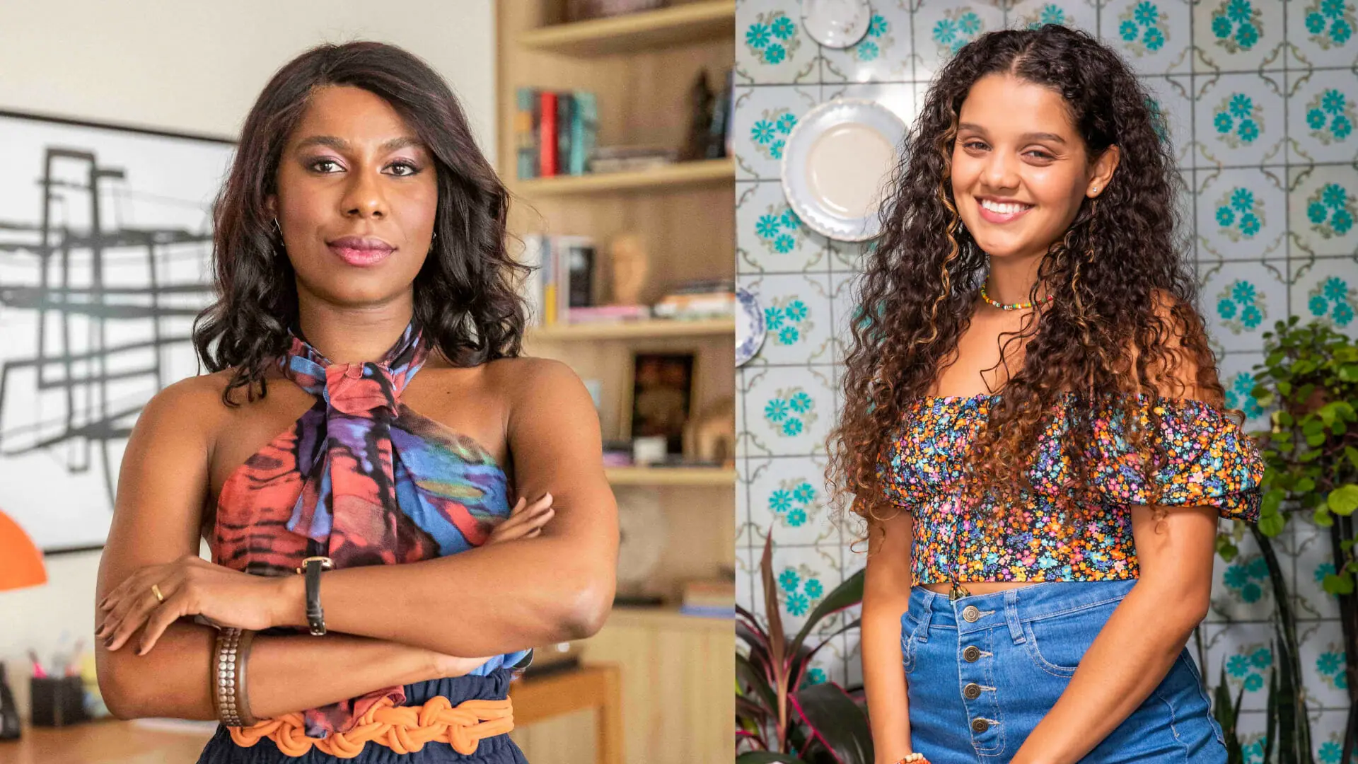 Laís (Indira Nascimento) e Karina (Danielle Olímpia) em Travessia