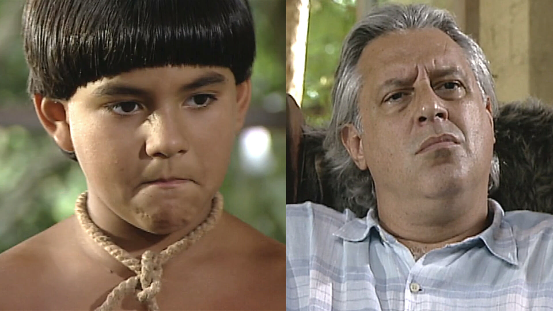 Bruno (Antonio Fagundes) e Uerê (Pedro Gabriel) em O Rei do Gado