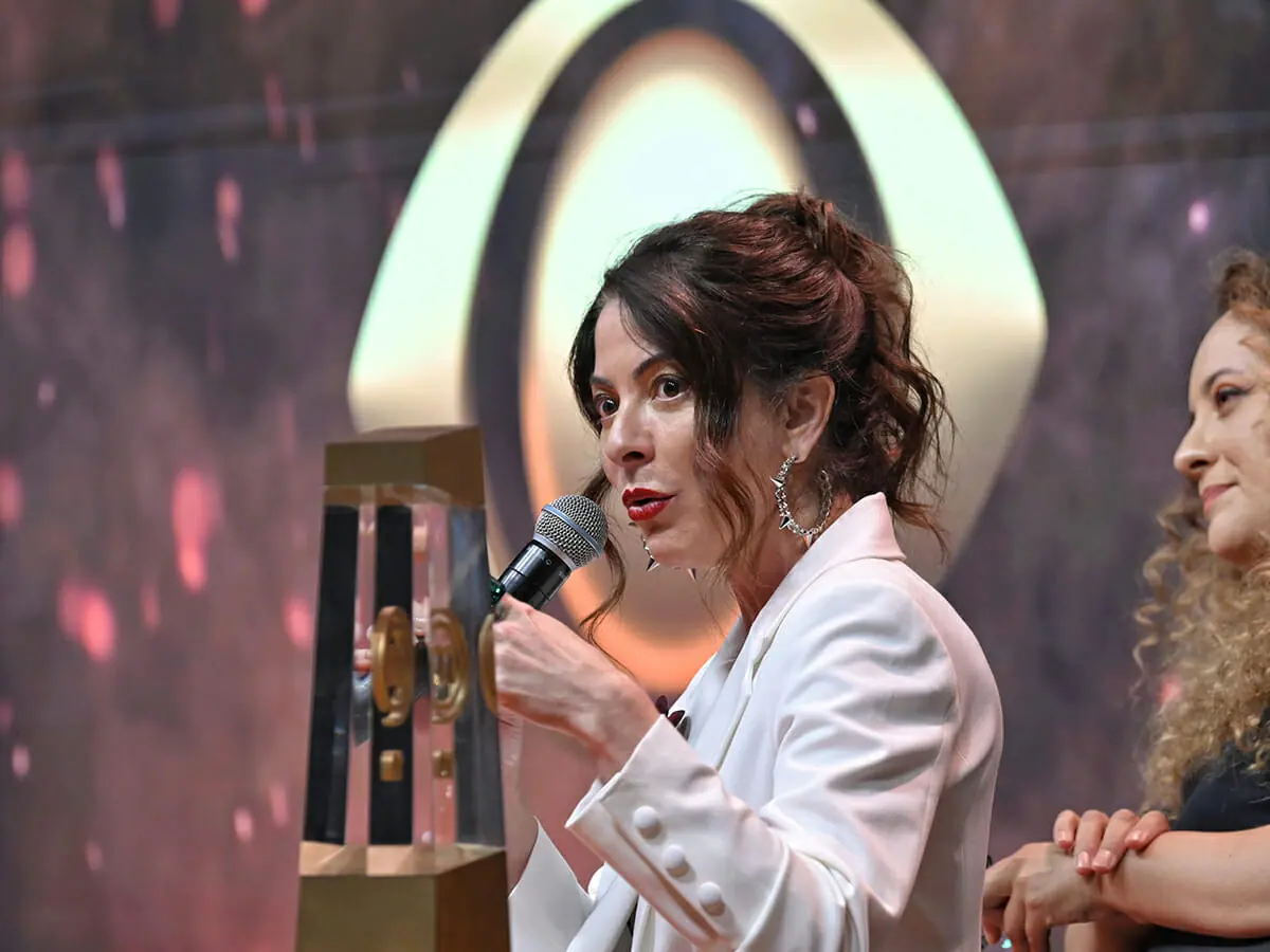 Ana Paula Padrão durante coletiva de imprensa da décima temporada de MasterChef