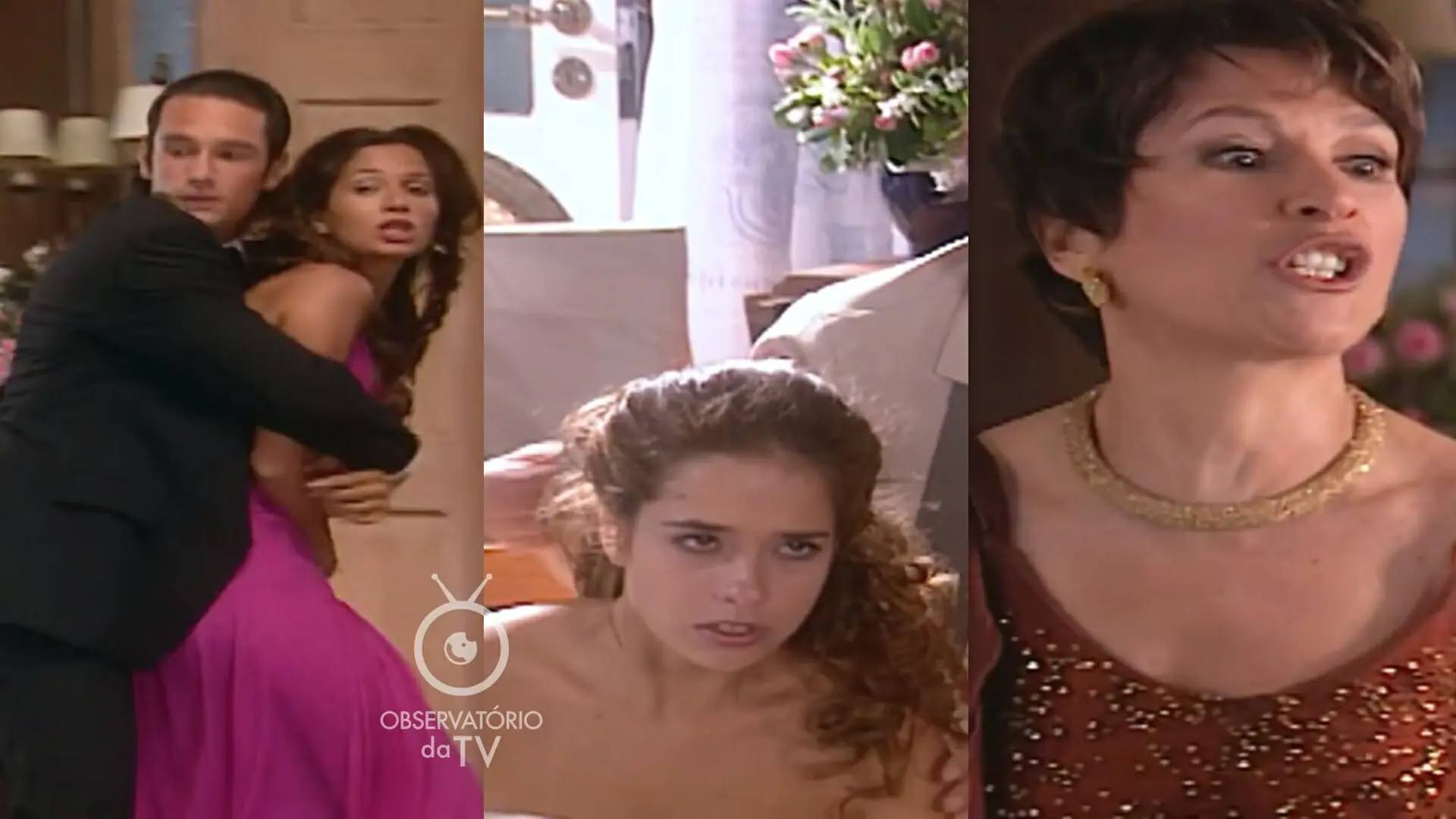 Diogo (Rodrigo Santoro), Luciana (Camila Pitanga), Marina (Paloma Duarte) e Silvia (Natália do Vale) de Mulheres Apaixonadas