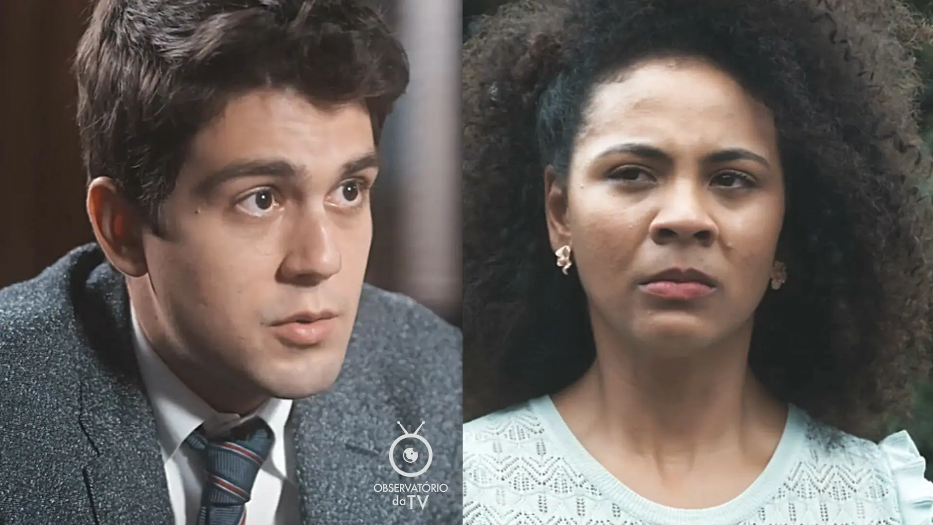 Júlio (Daniel Rangel) e Sônia (Bárbara Sut) em Amor Perfeito