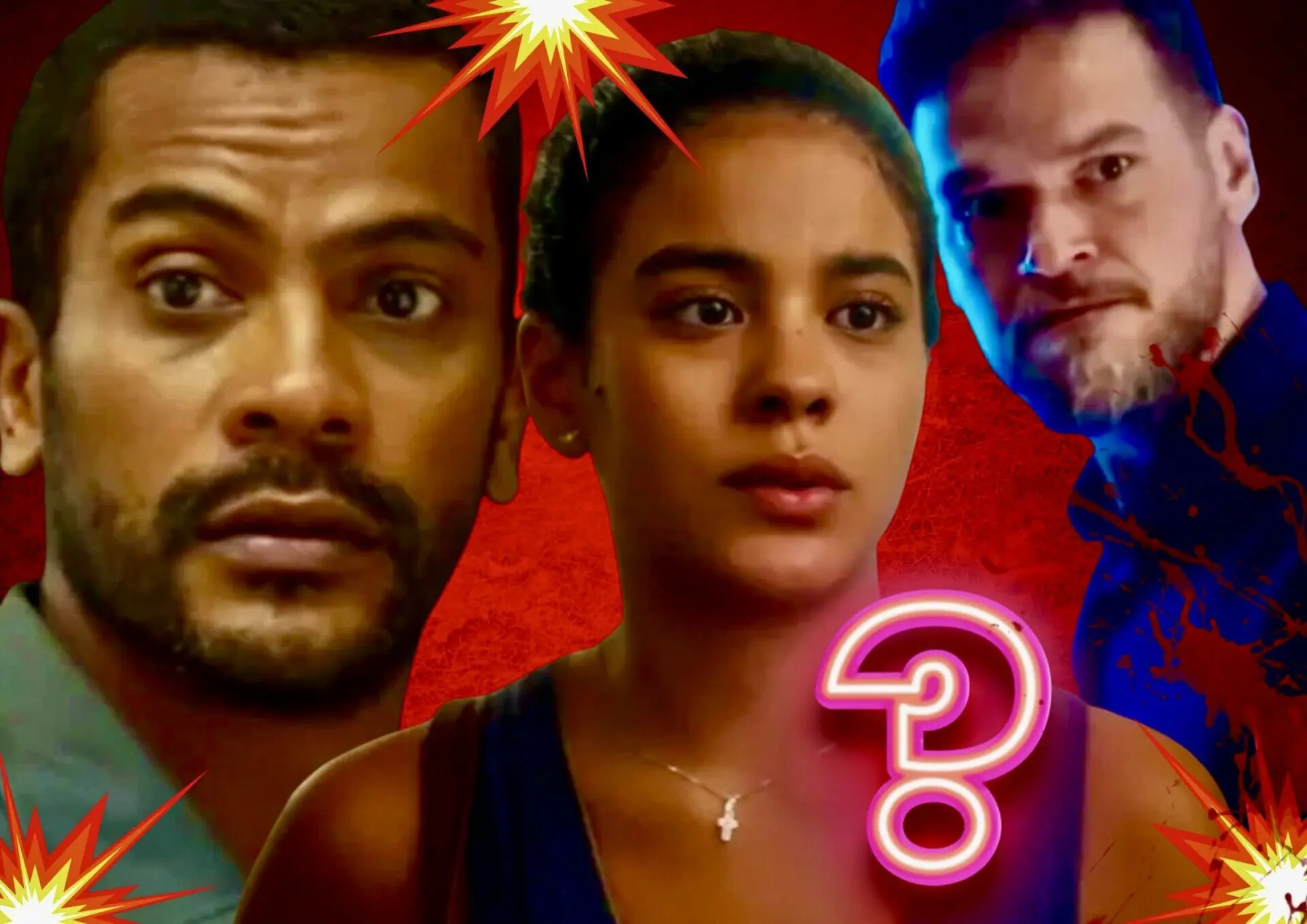 Theo (Emílio Dantas), Jenifer (Bella Campos) e Ben (Samuel de Assis) em Vai na Fé