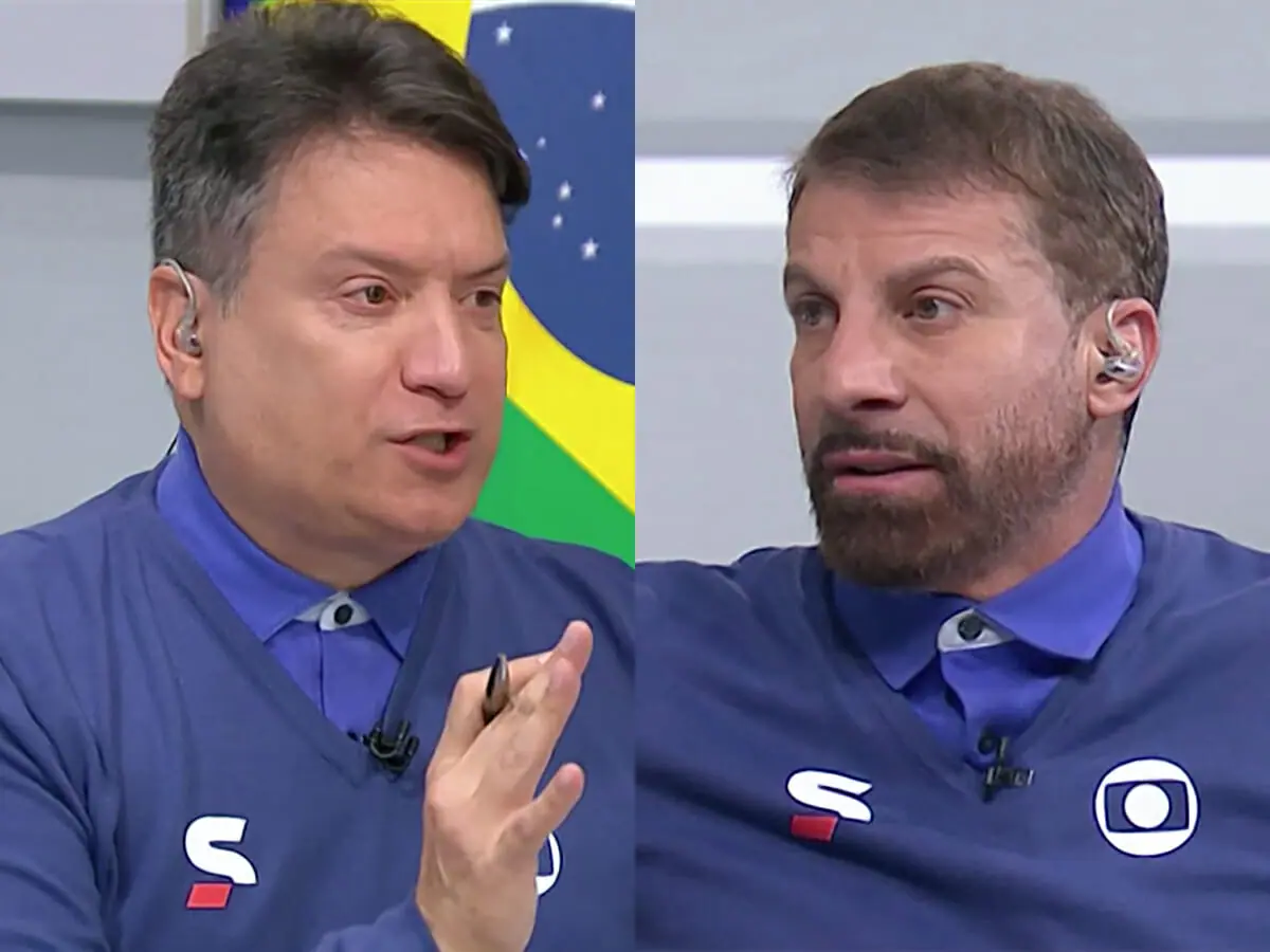 Luiz Carlos Jr. e Pedrinho no SporTV