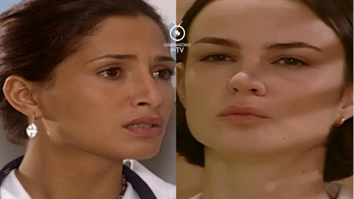 Luciana (Camila Pitanga) e Laura (Carolina Kasting) de Mulheres Apaixonadas