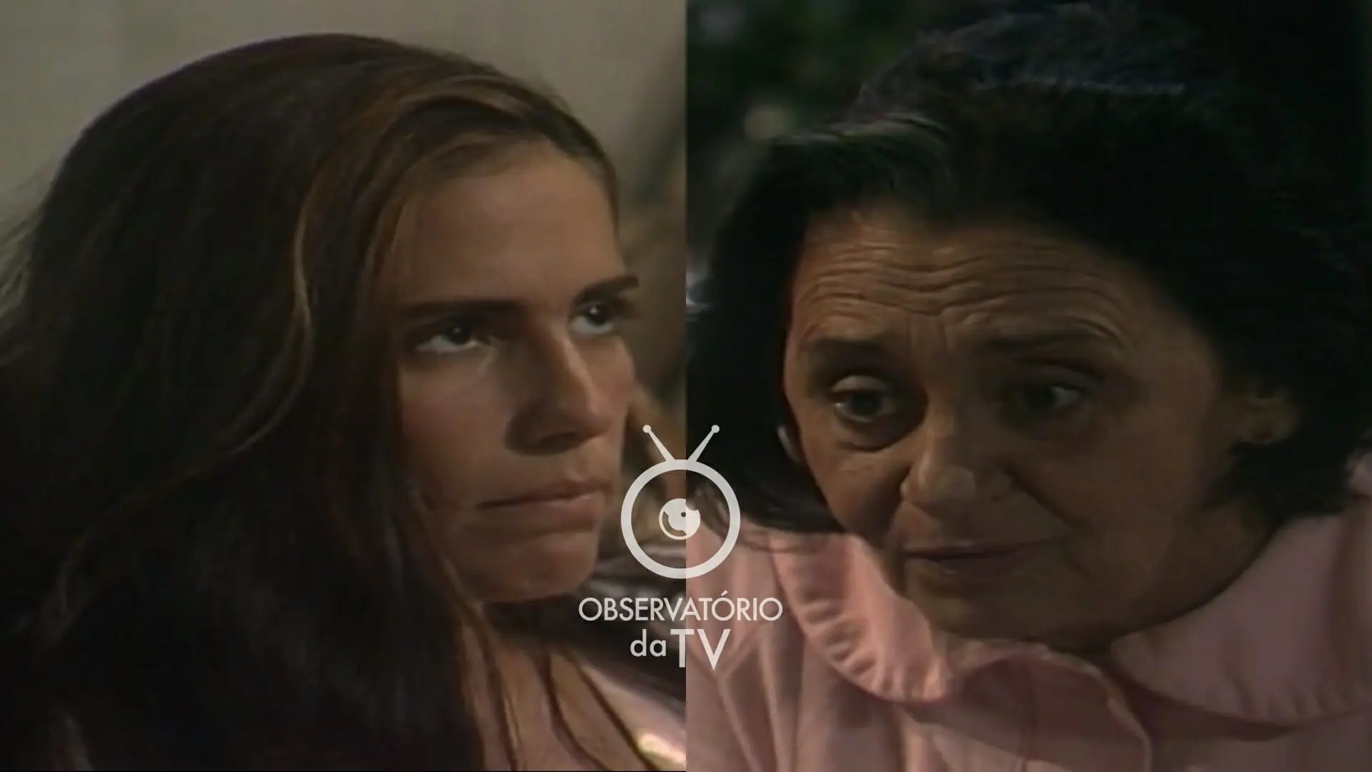 Raquel (Gloria Pires) e Isaura (Laura Cardoso) de Mulheres de Areia