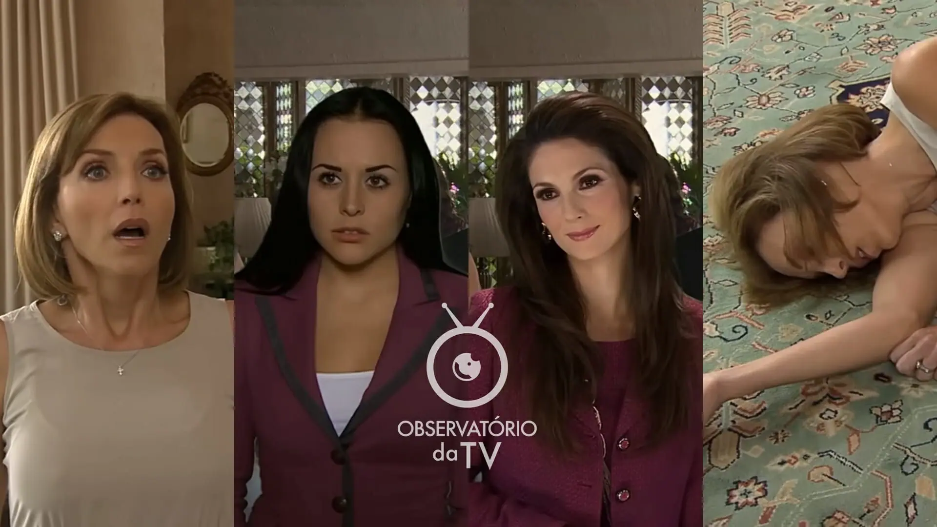 Roselena (Laura Flores), Luciana (Zuria Veja) e Aurora (Nora Salinas) de Um Refúgio para o Amor