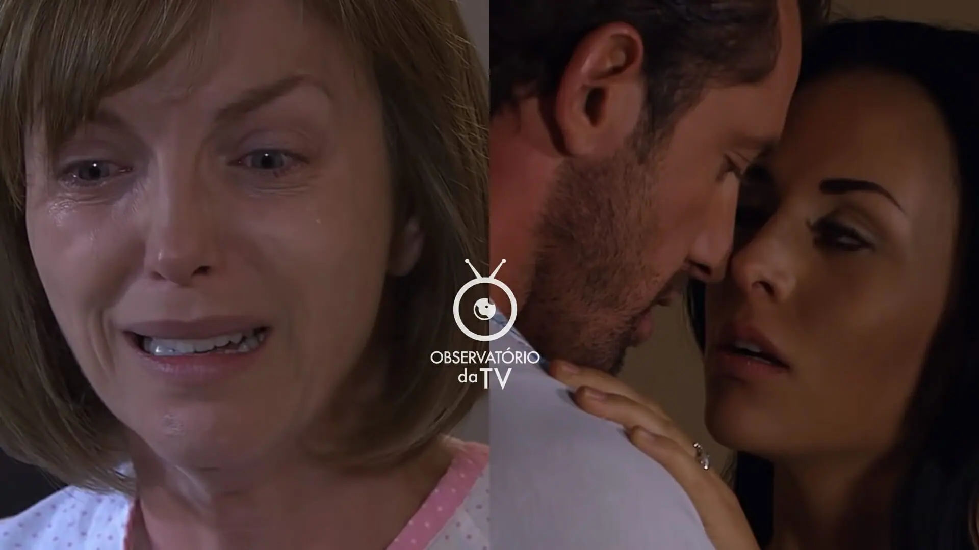 Roselena (Laura Flores), Luciana (Zuria Veja) e Rodrigo (Gabriel Soto) de Um Refúgio para o Amor