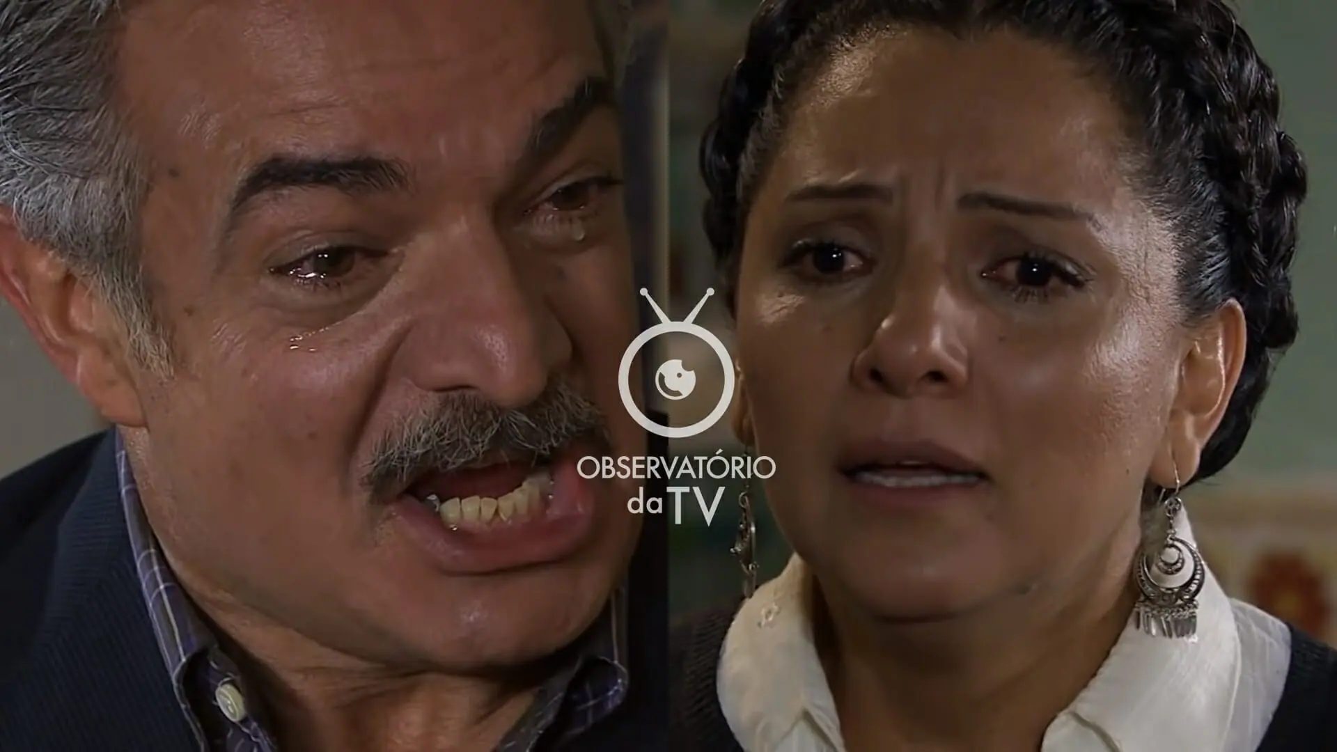 Cláudio Linhares (David Ostrosky) e Paz (Zaide Silvia Gutiérrez) de Um Refúgio para o Amor