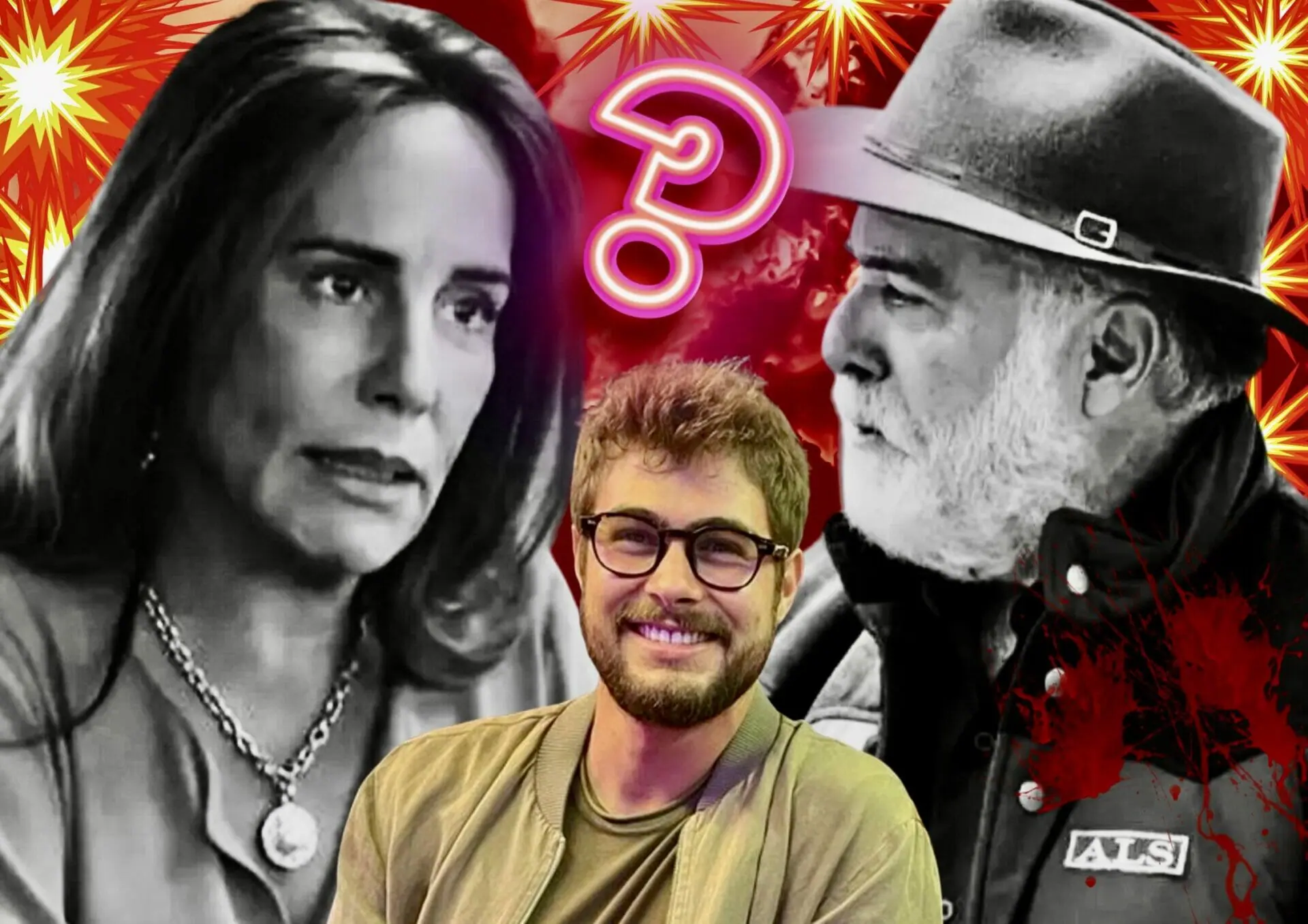 Hélio (Rafa Vitti), Antônio (Tony Ramos) e Irene (Gloria Pires) em Terra e Paixão