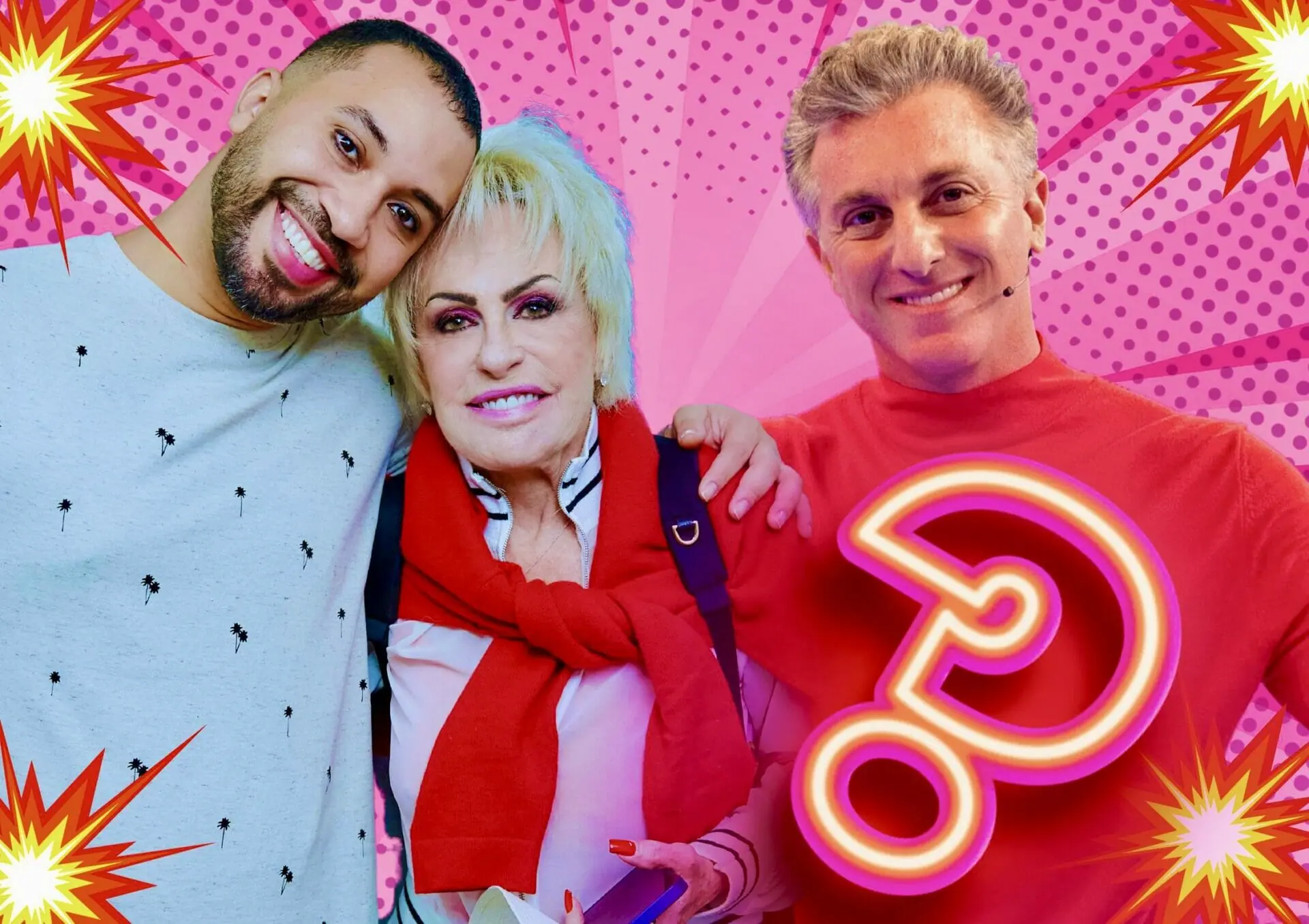 Ana Maria Braga, Gil do Vigor e Luciano Huck