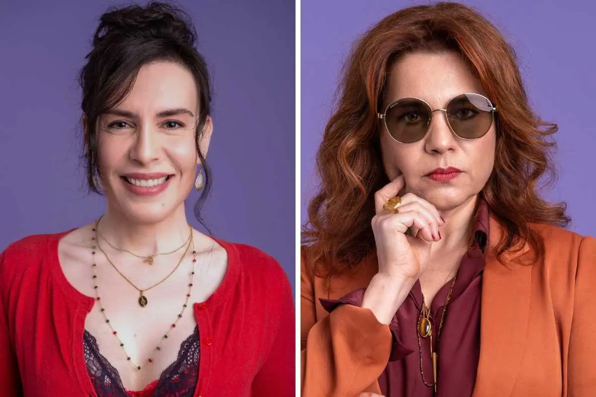 Renée (Maria Clara Spinelli) e Helena (Isabel Teixeira) em Elas por Elas