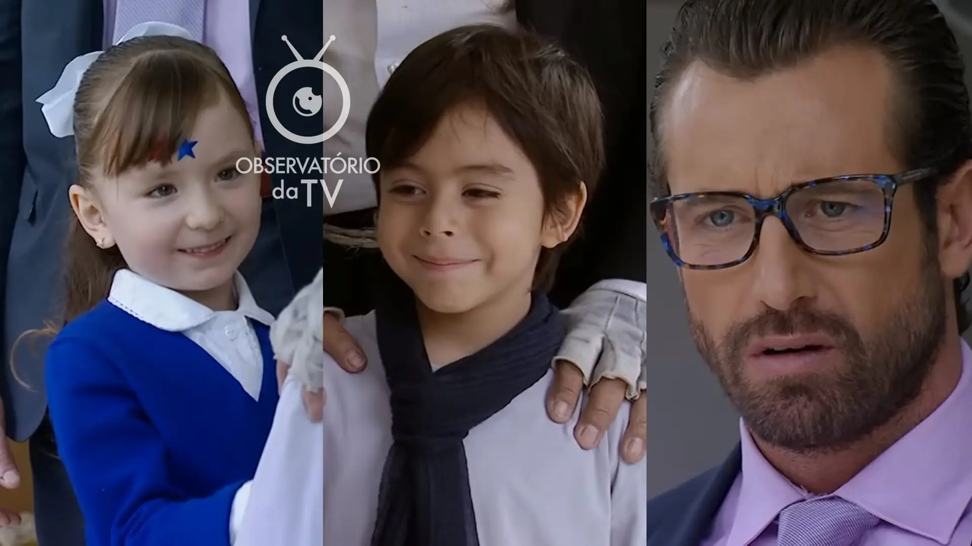 Alexia (Fernanda Sasse), Mateo (Fede Porras) e Rodrigo (Gabriel Soto) de Um Refúgio para o Amor