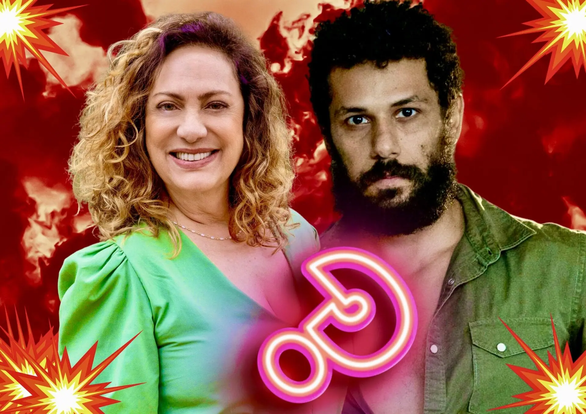 Ramiro (Amaury Lorenzo) e Agatha (Eliane Giardini) em Terra e Paixão