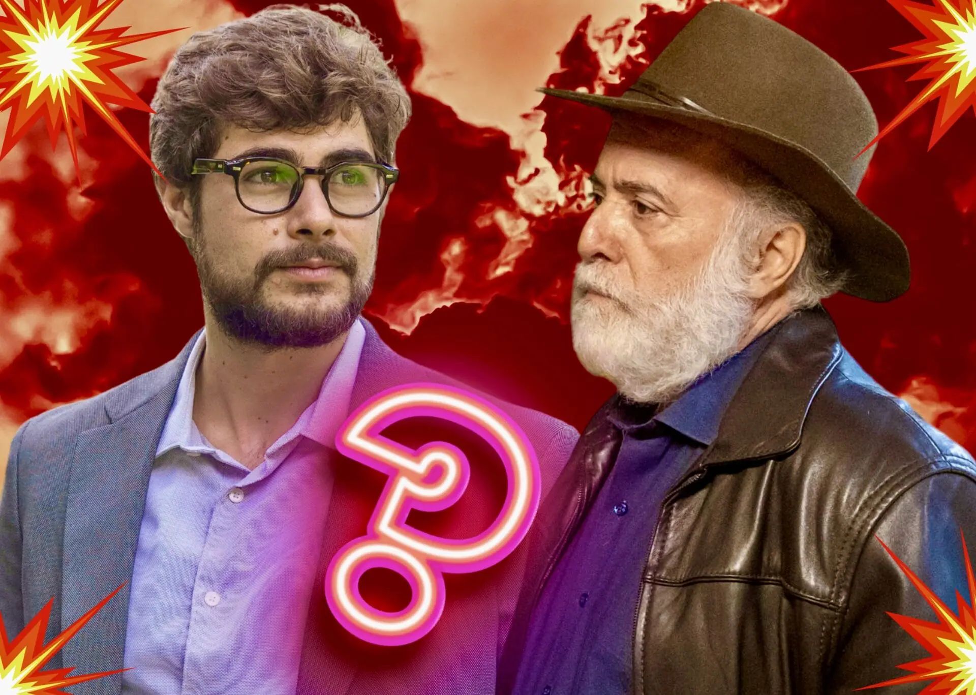 Hélio (Rafael Vitti) e Antônio (Tony Ramos) em Terra e Paixão